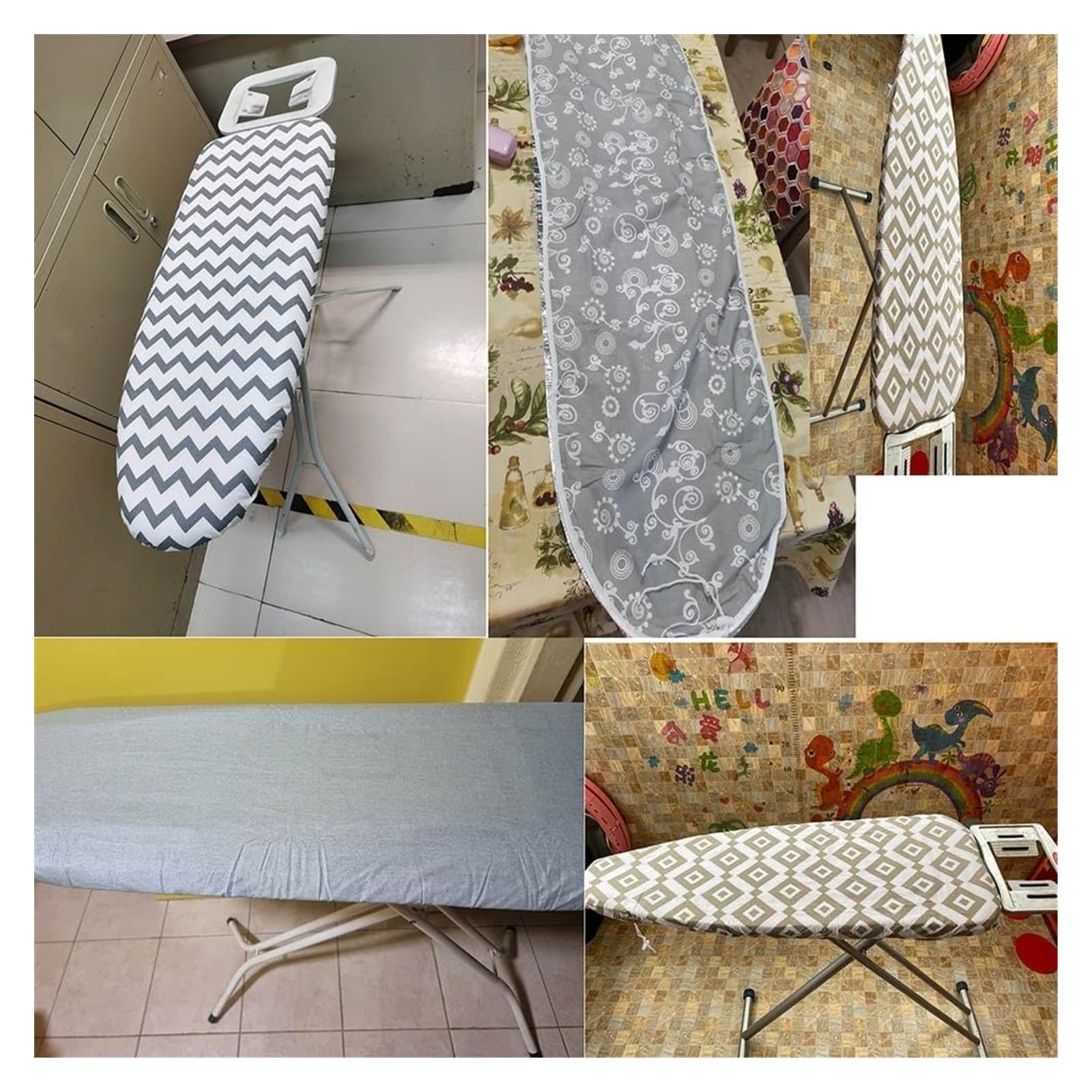 Funda for Tabla de Planchar con Relleno, Funda de Repuesto estándar, Antiadherente, Resistente a Quemaduras y Manchas, Borde elástico.(E)
