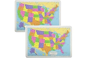 Laminated Placemats USA Washable Non-Slip 2 Pcs