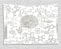 Vista 50 de Ambesonne Tapiz de paisaje urbano, vista nocturna al patio con sillas de café de calle, plantas en macetas, estampado de Roma, colgante de pared