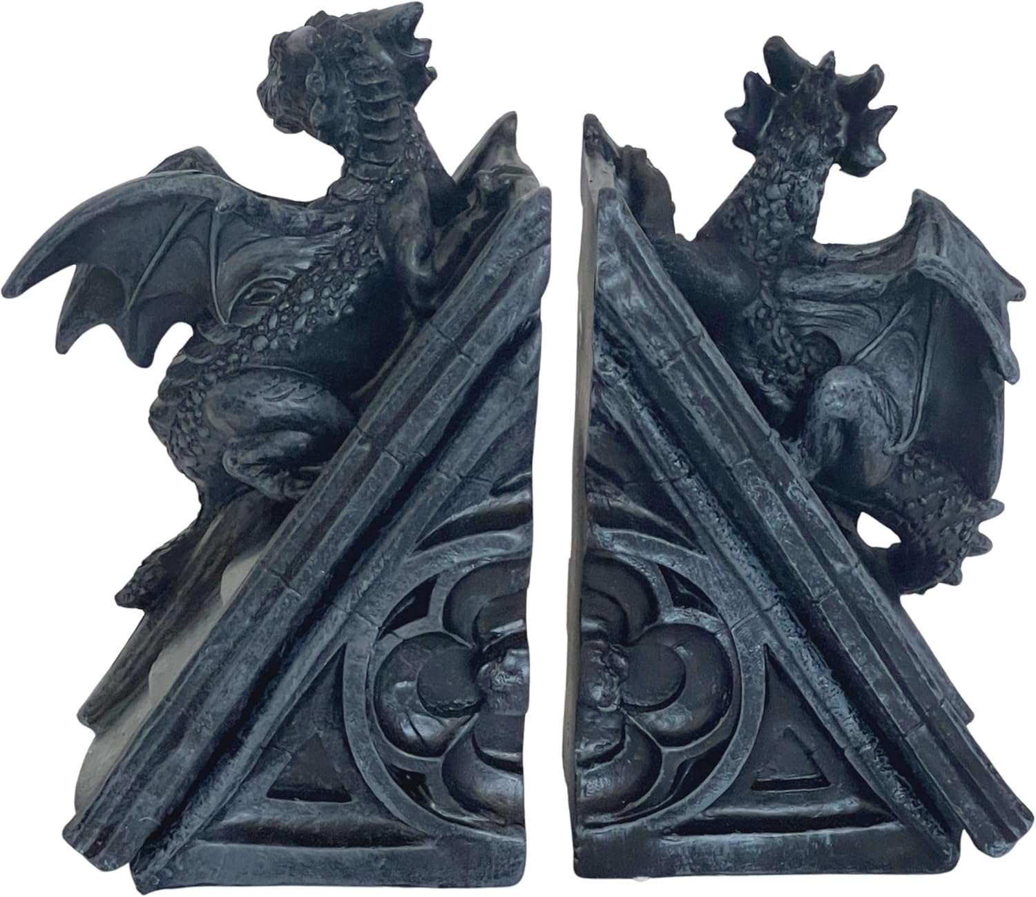 Bellaa Gothic Dragon Stone Finish Medieval Bookends