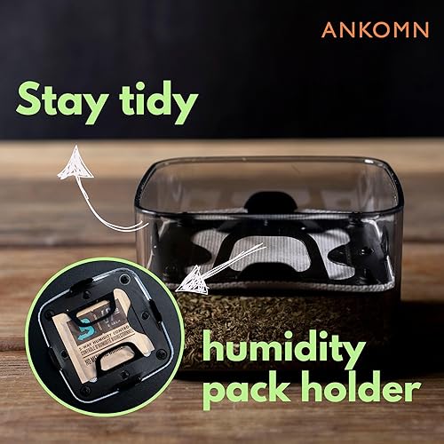 Miniatura 3 de Recipiente hermético 100% para almacenamiento de hasta 1 oz, recipiente protegido contra rayos UV con soporte integrado que puede funcionar con un