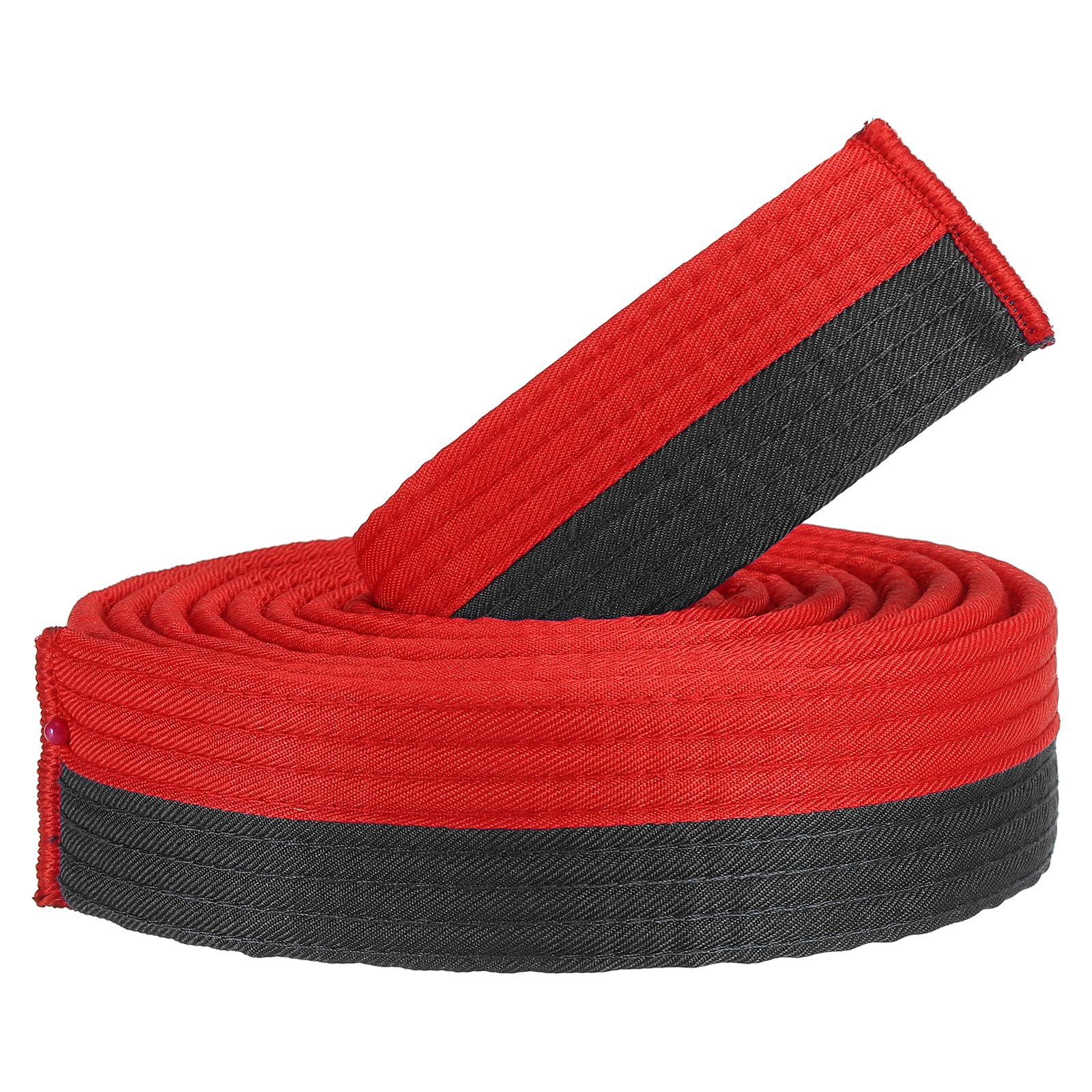 Cinturón De Taekwondo PATIKIL - Rojo Y Negro - 2.8 Metros Para Artes Marciales