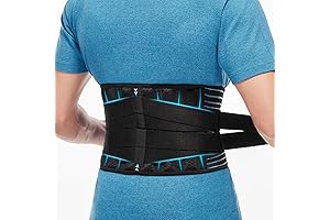 Back Braces Lumbar Support Belt with Independent Steel Bone Stays and Breathable...