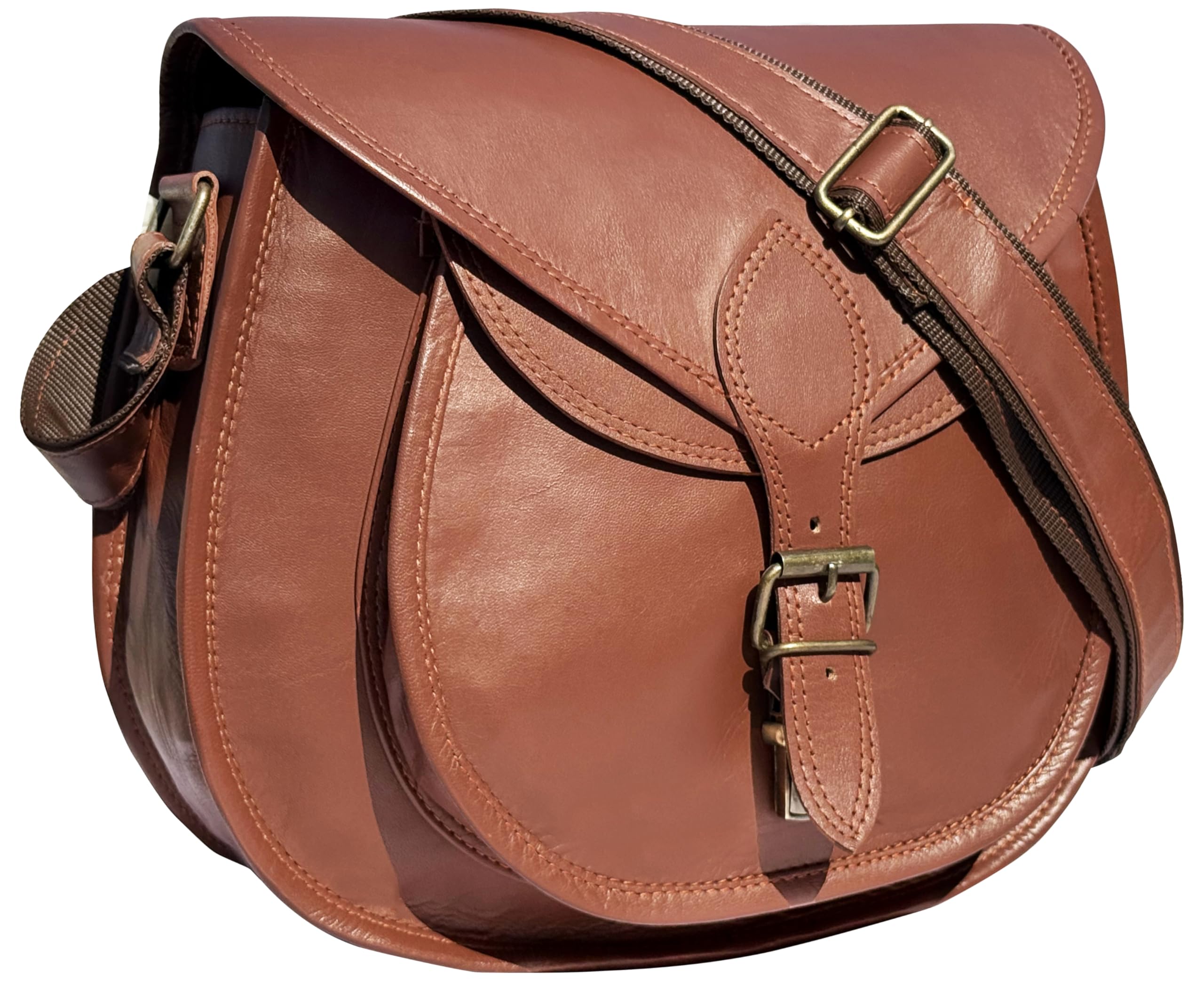 RUSTIC TOWN Leather Crossbody Satchel Bag Vintage Purses Handbags for Women