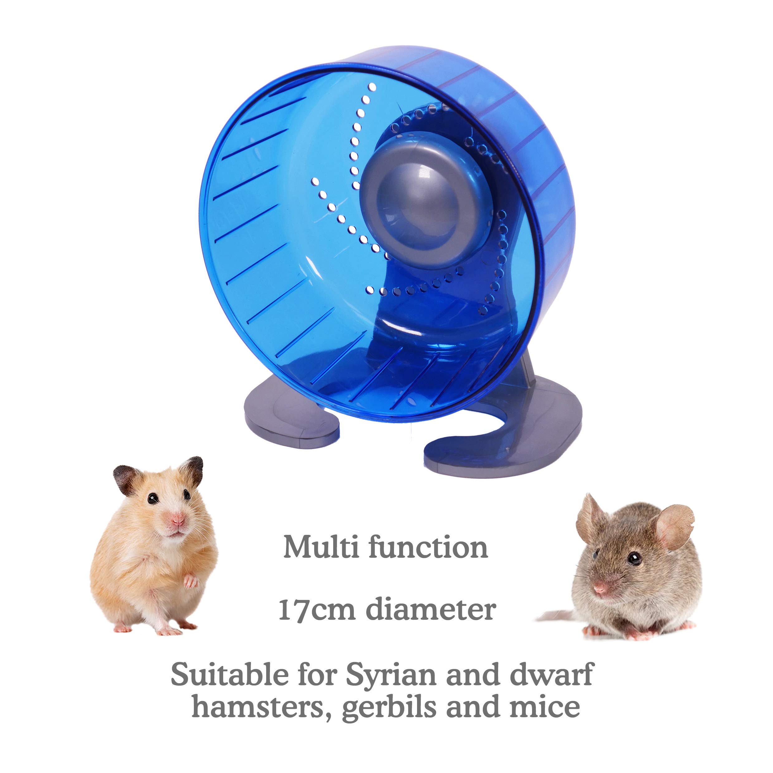 Ruota Per Criceti Rosewood Pico - Diametro 17cm, Silenziosa, Con Supporto - Blu - Foto 11