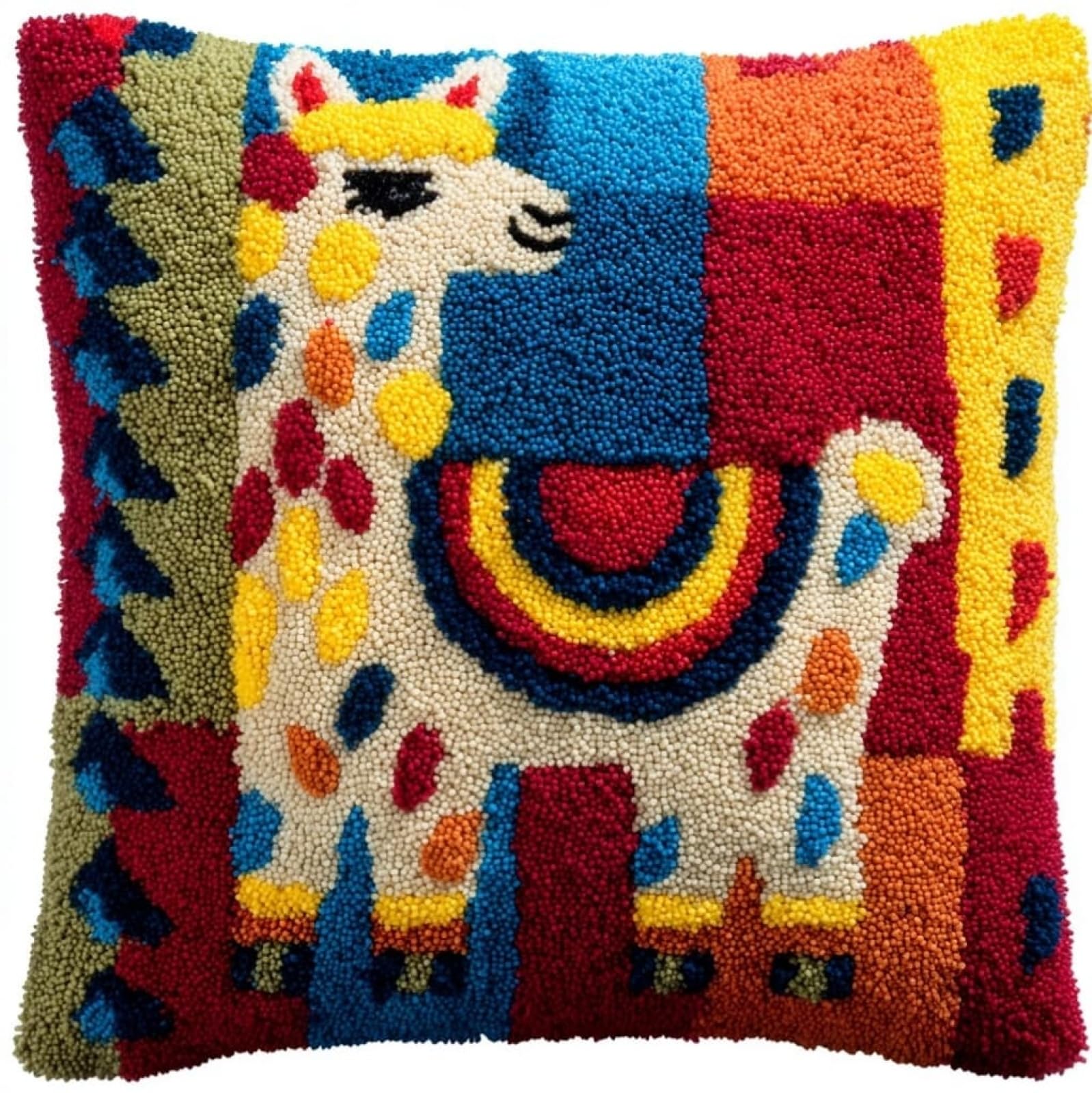 WallustrioaW Latch Hook Cushion Kits for Adults Beginnersanimal Alpaca