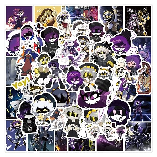 110PCS Murd Dro Stickers, Comic Cartoon Anime Stickers Pack for Water Bottle Laptops Guitar Phones, Vinyl Waterproof Murder Uzi N J V Doll Tessa Decals for Teens Adults
