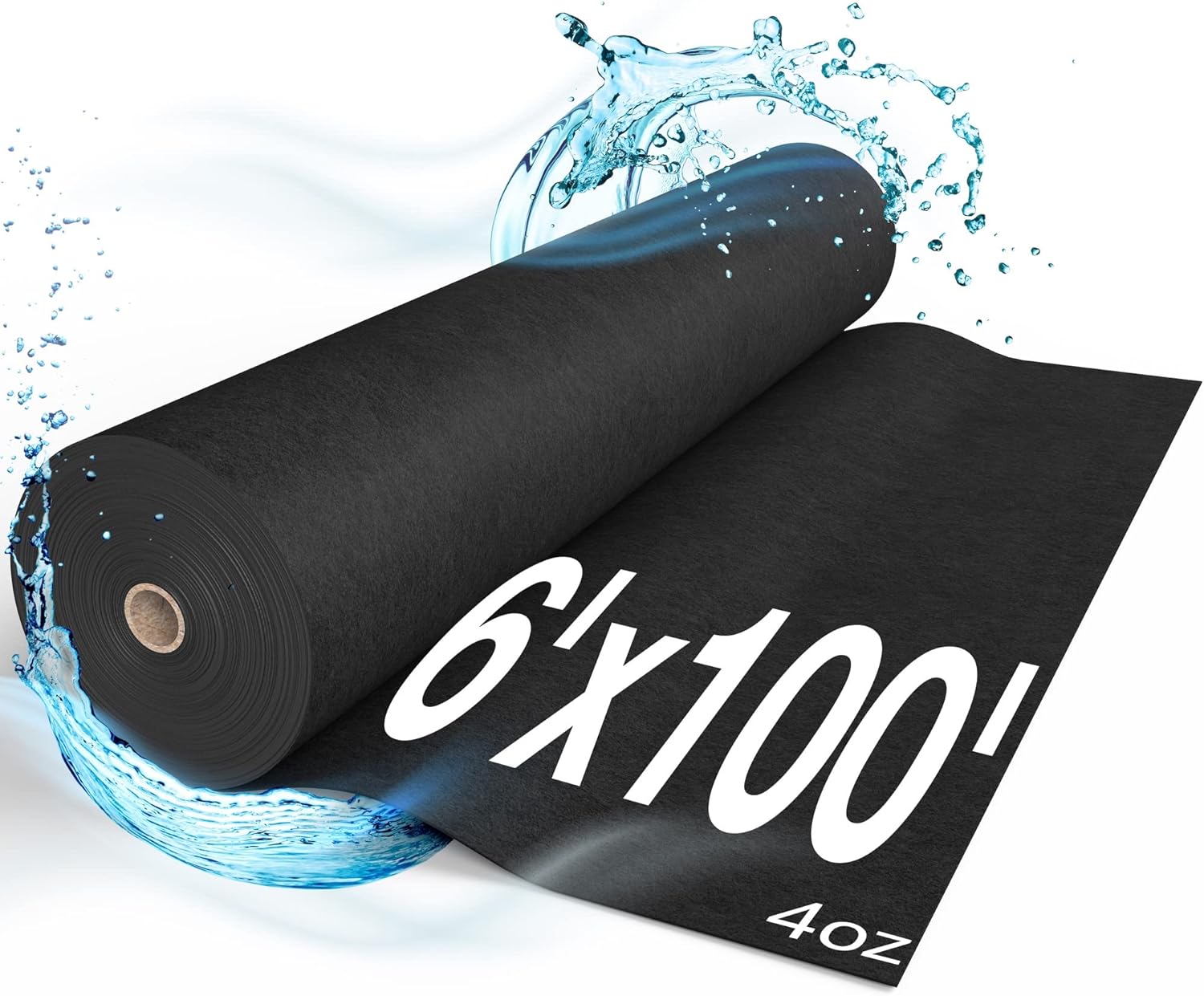 Non Woven Geotextile Fabric, 6ft x 100ft 4oz BE&ST for Landscape Projects, French Drains, Retaining Walls, Underlayment, Drainage, PROF Industrial Fabric, Tensile strength - 450 N; Load limit - 1500 N