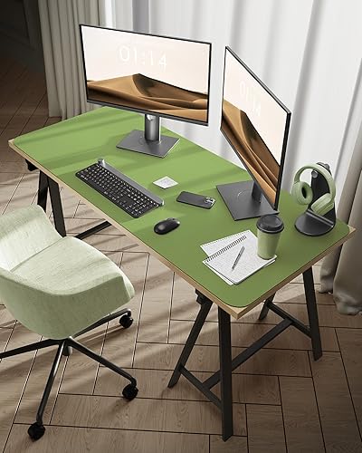 Miniatura 31 de YSAGi Protector de escritorio de cuero, tapete de oficina, alfombrilla grande para mouse, antideslizante, de piel sintética, almohadilla