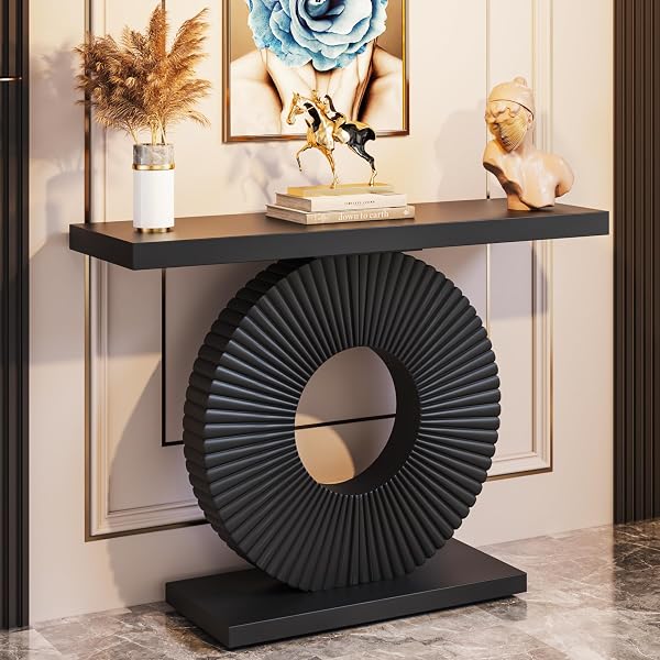 Elegant Entryway Table Ideas for a Welcoming First Look 23 Contemporary Console Table with Sculptural Base