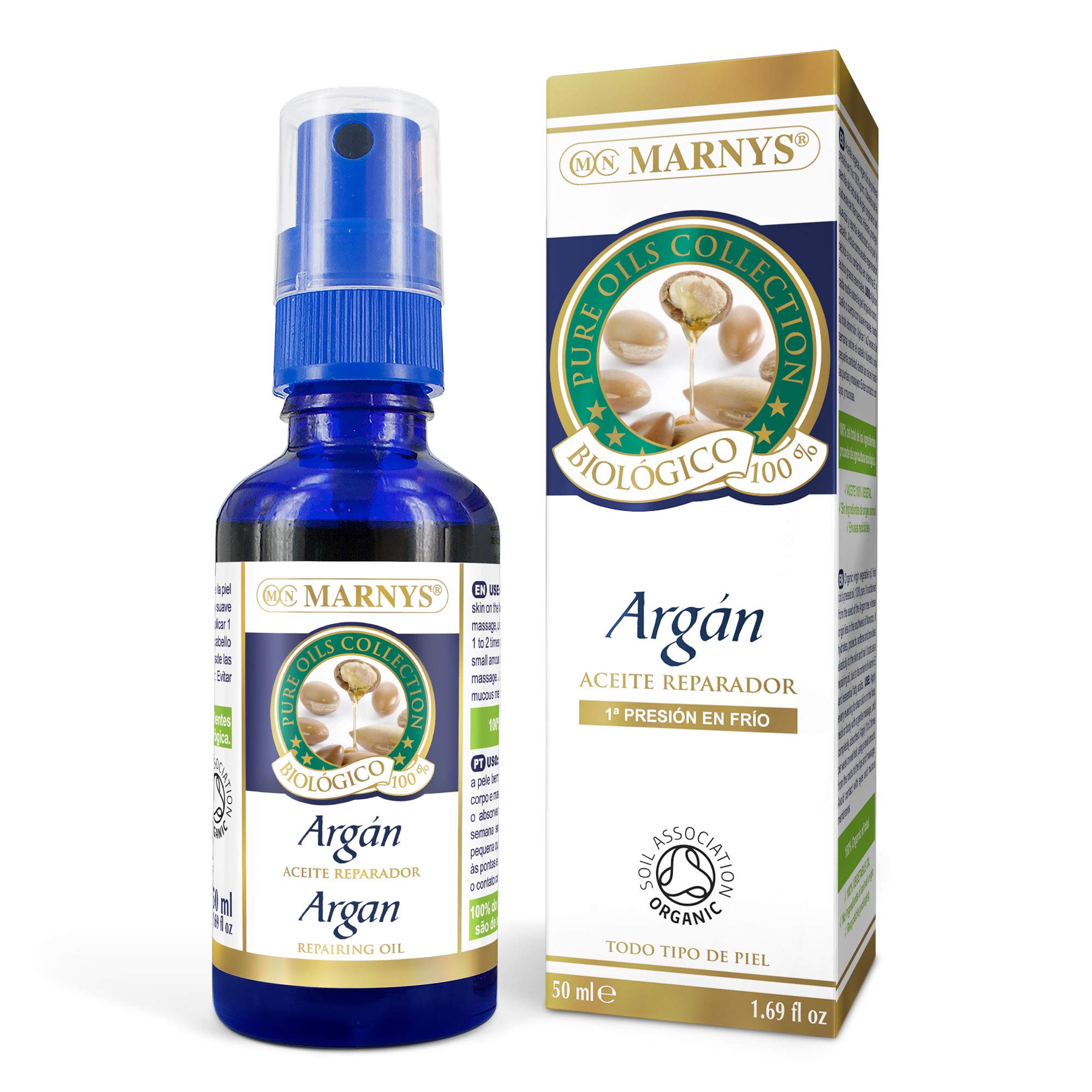 Marnys Aceite De Argán 00% Biológico Puro Natural Spray 50Ml