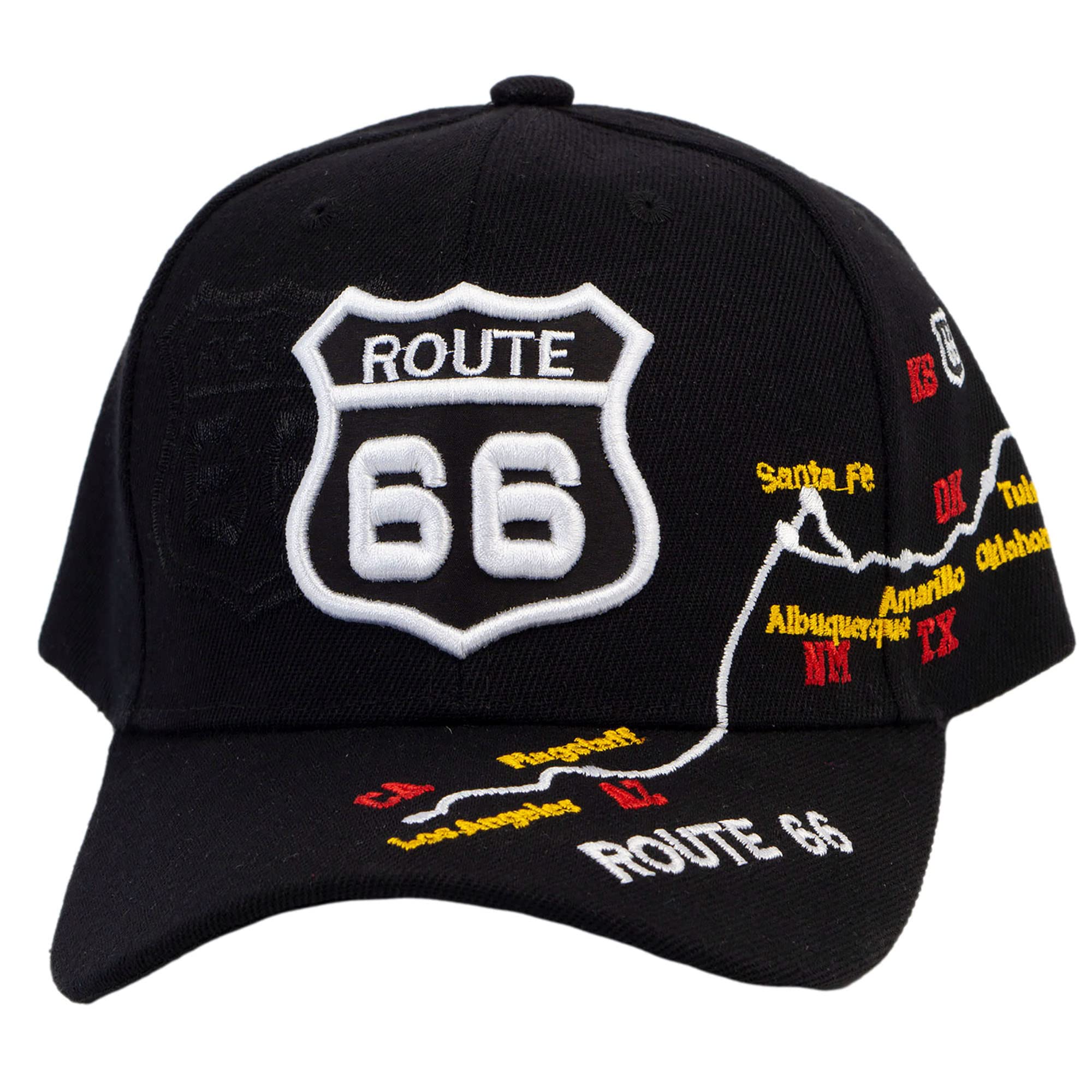 TOP HEADWEARRoute 66 Sign Adjustable Hook & Loop Hat