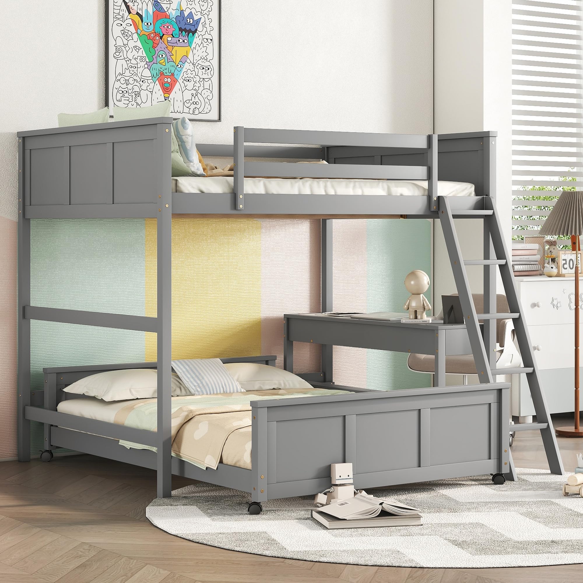 Harper & Bright Full Size L-Shaped Bunk Bed
