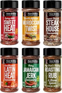 Spice 6-Pack Sampler - Seasonings & Spices Gift Set, No Additives, Non-GMO, Gluten-Free, Shaker Set (6 pcs)