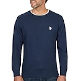 U.S. Polo Solid Jersey Crew Neck Sweater Pullover for Men