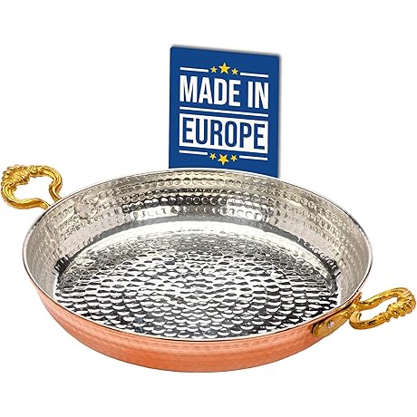 Crystalia Authentic Hammered Copper Pan: A Culinary Artistry Masterpiece