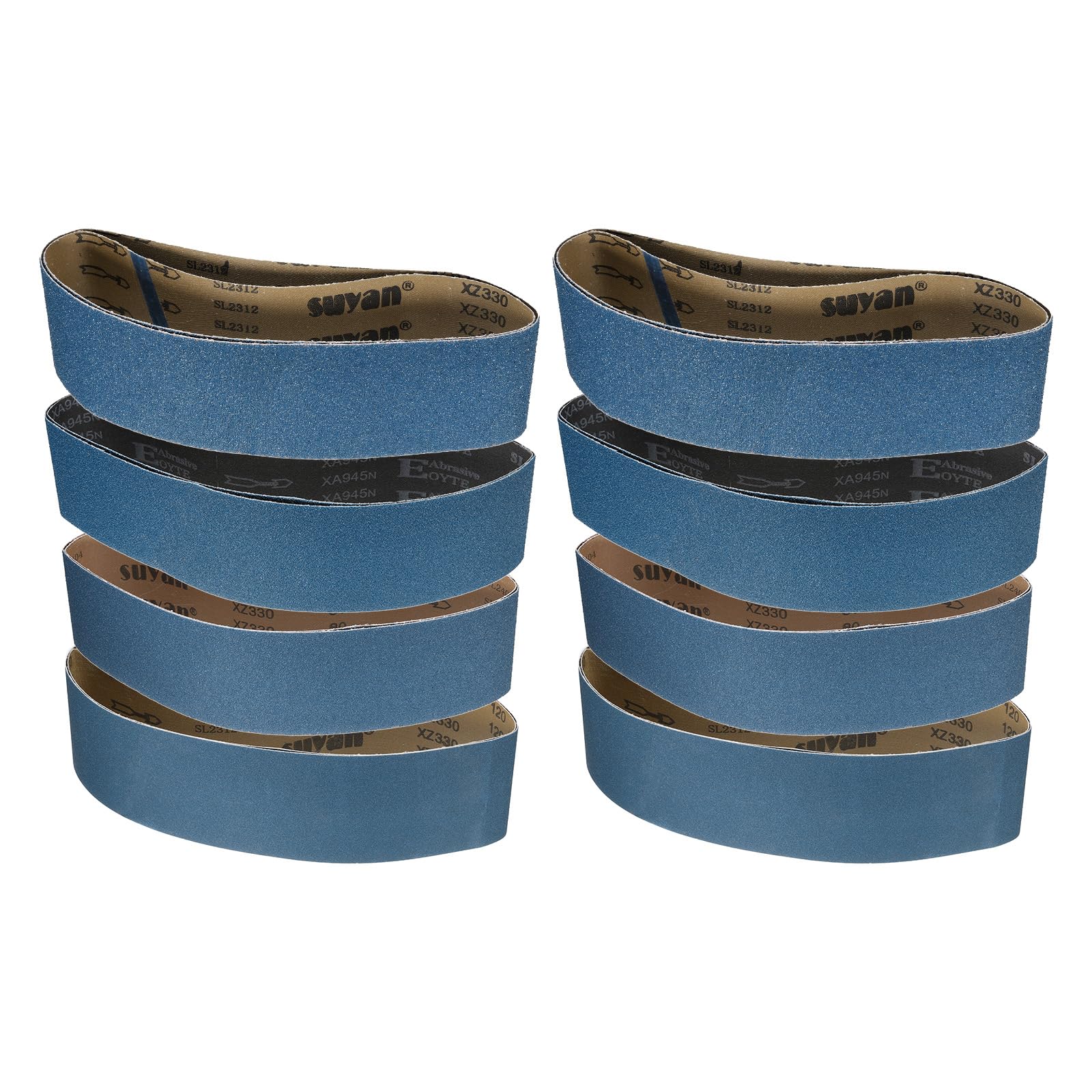 QUARKZMAN 8 Piezas 4 X 36" Bandas De Lijado 2 Piezas Cada Una De Grano 40/60/80/120 Óxido De Circonio Empalme Al Ras Papel De Lija Para Metal Carpintería Reparación Automotriz