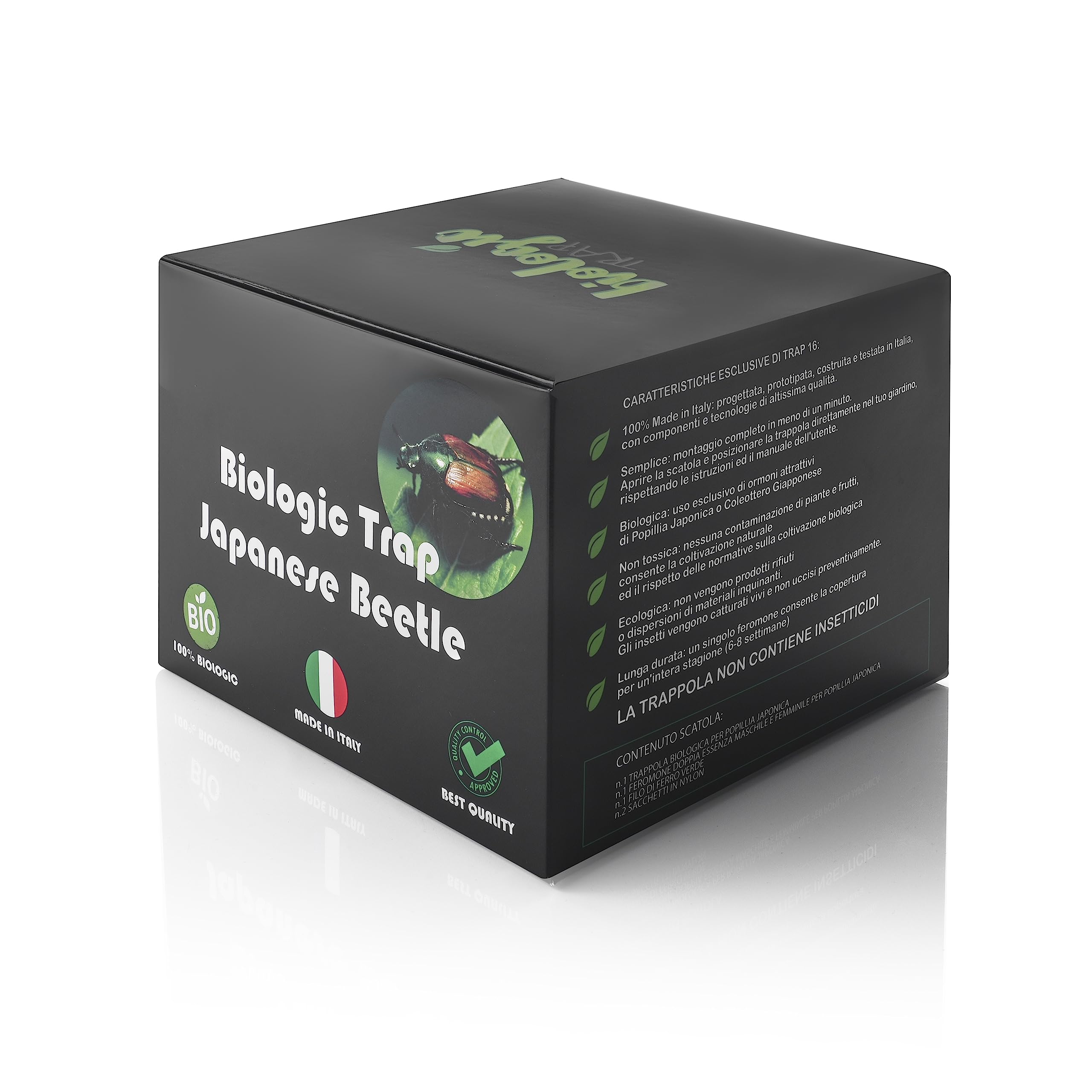 BIOLOGIC TRAP | 1 Trappola Popillia Japonica BASIC, 1 Ricarica di Super Bio Feromone e 3 Sacchetti di Raccolta