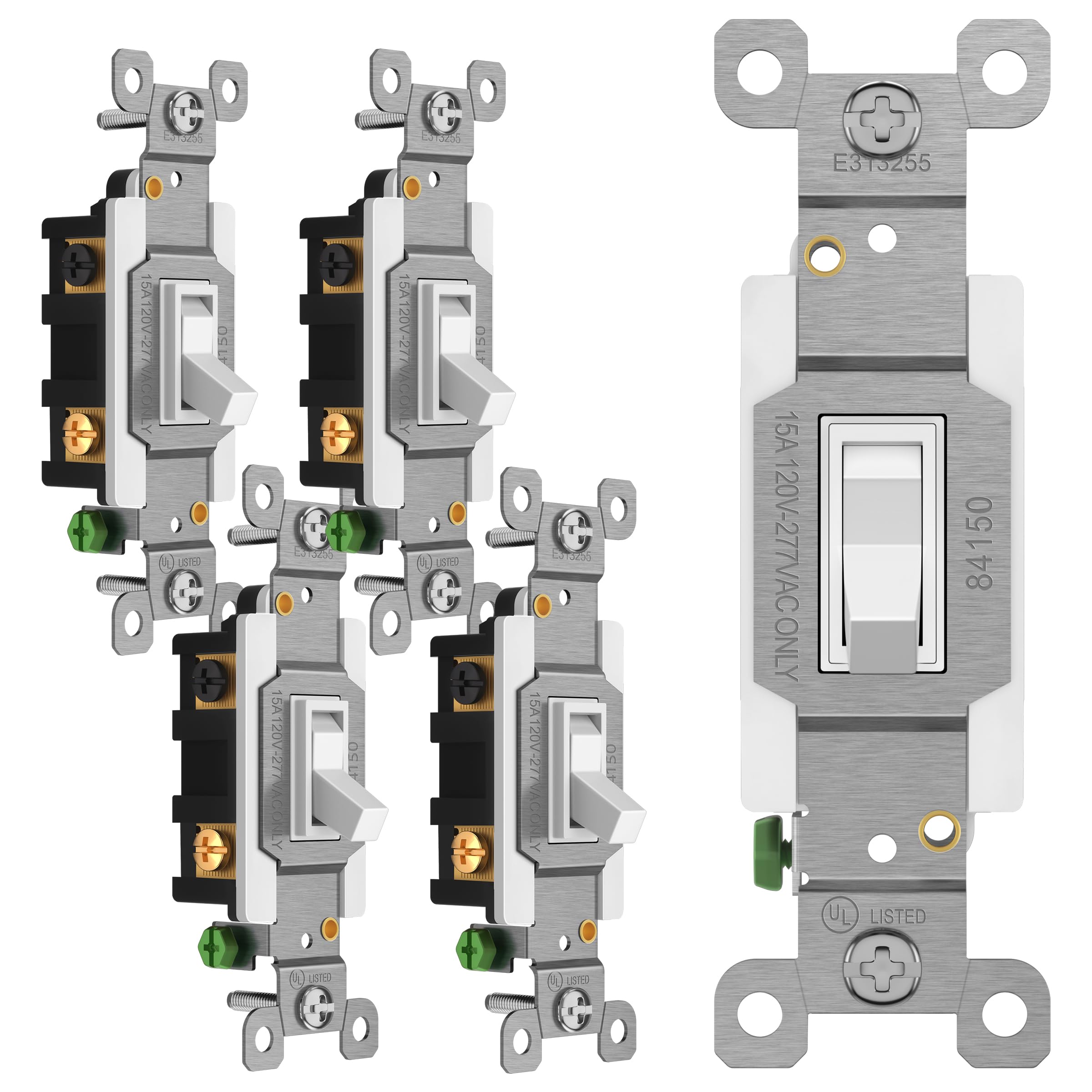 Snapklik.com : 4-Way Toggle Light Switch, Four Way, Side Wiring, Copper ...