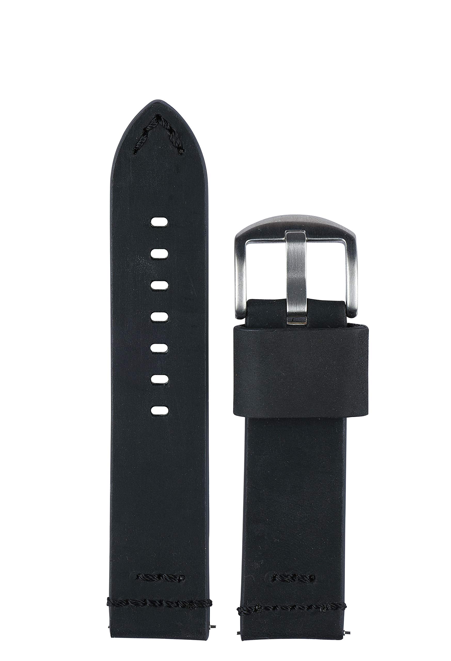 EXOR 22MM Leather Watch Straps TUFLOWER S BLACK Colour With CUT EDGE finish of 22 MM Quick Release Genuine Leather Watch Band for Men Women (B08P7D54SL) Amazon Price History, Amazon Price Tracker