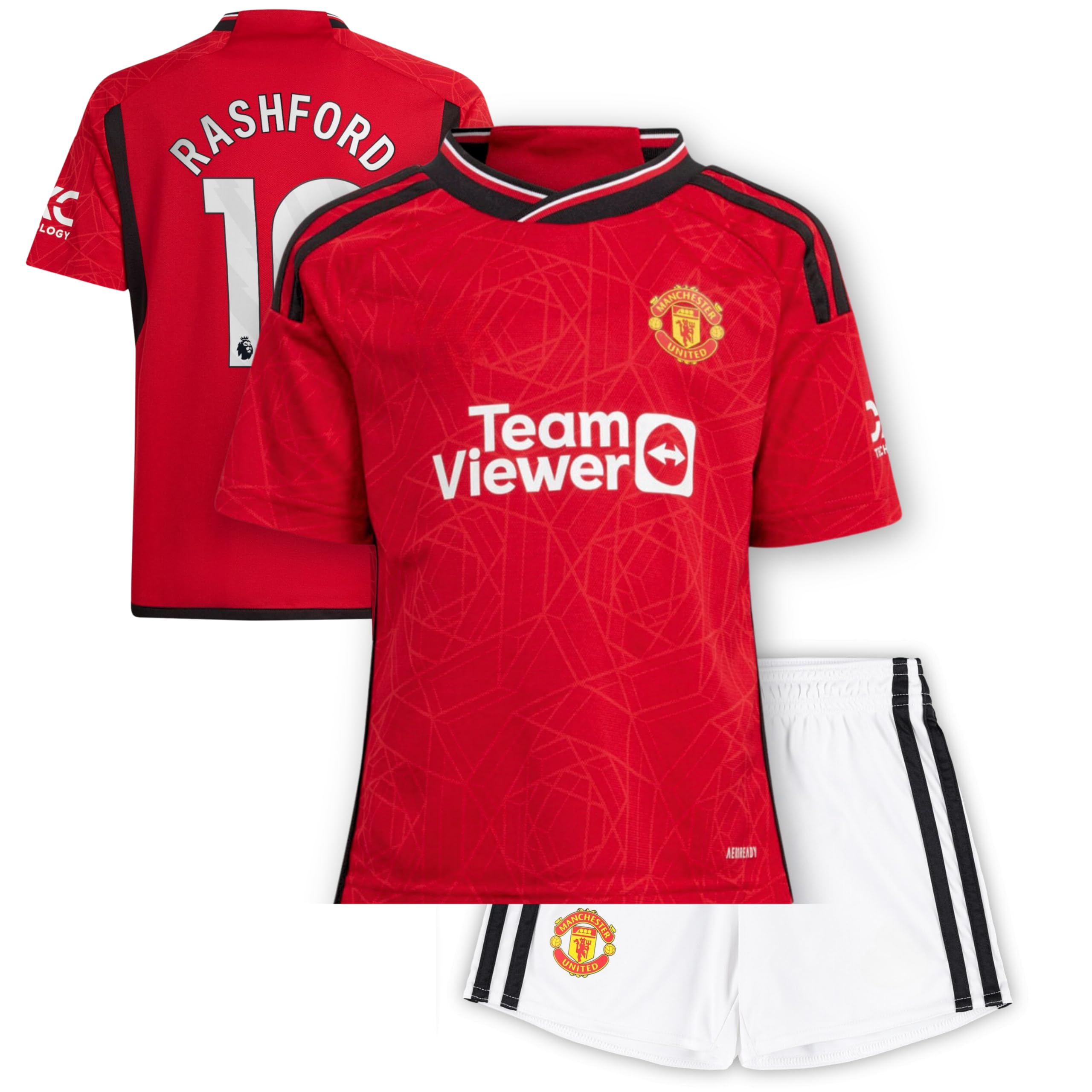 Magico Mercatoagico Mercato® Man United Football Soccer Jersey for Kids – Rashford | B.Fernandes Jersey kit for boys & Girls - Man United Football Jersey Kids & Adults jersey & Short