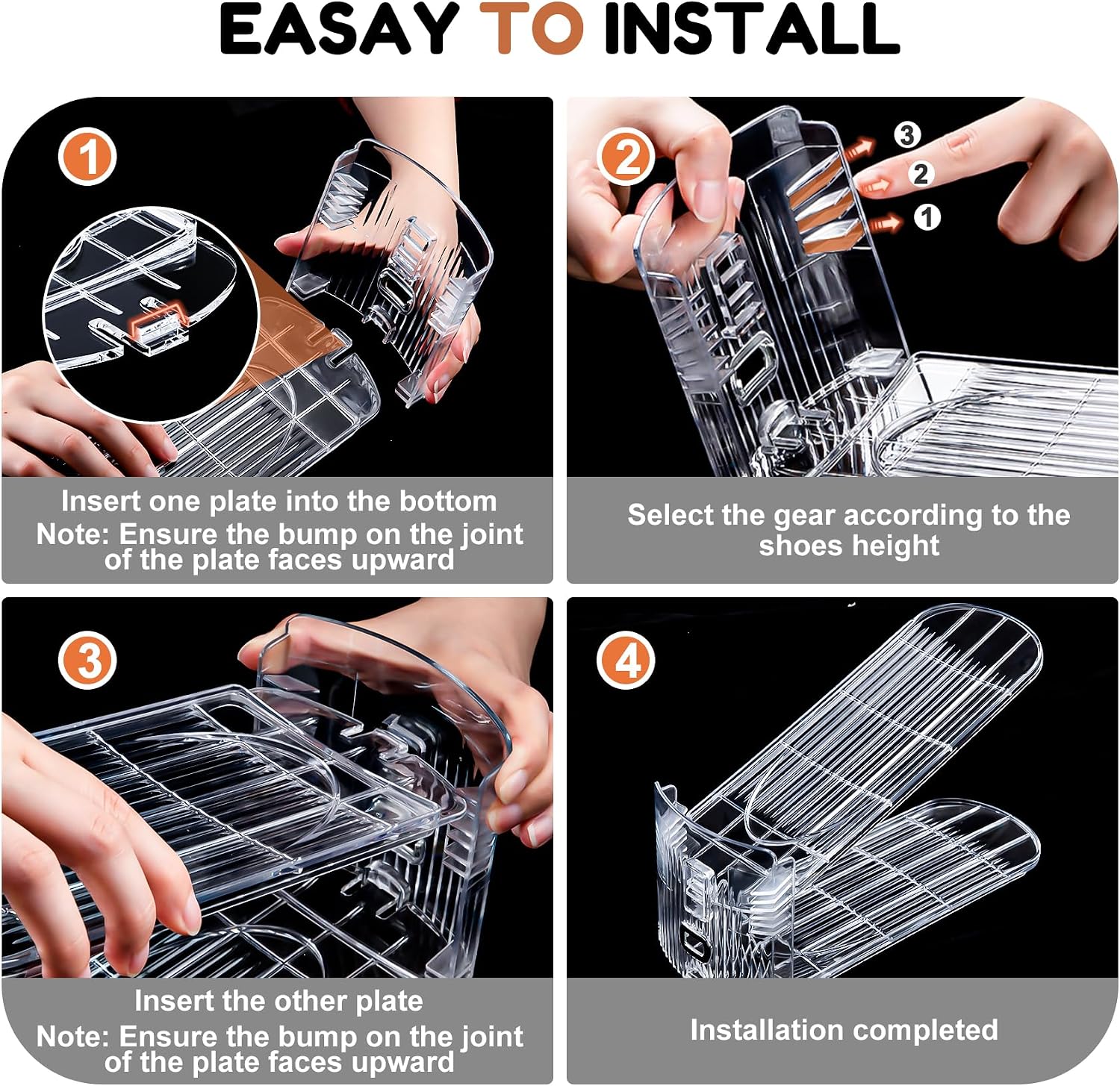Neprock Shoe Stacker, Shoe Slot Organizer for Closet, Shoe Storage Rack