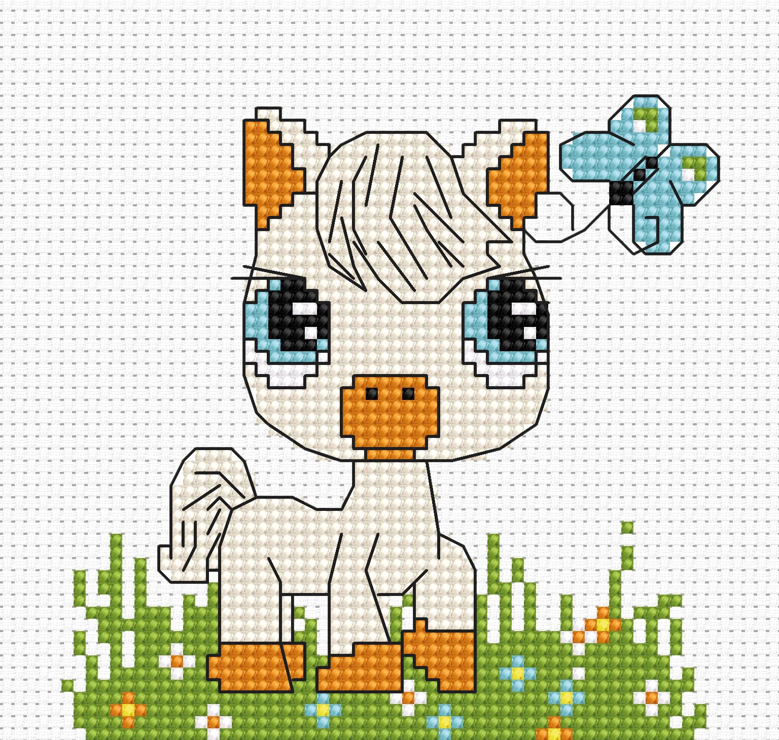 Luca-S Horse - Cross Stitch Kit, Beginner Cross Stitch Kit for Kids