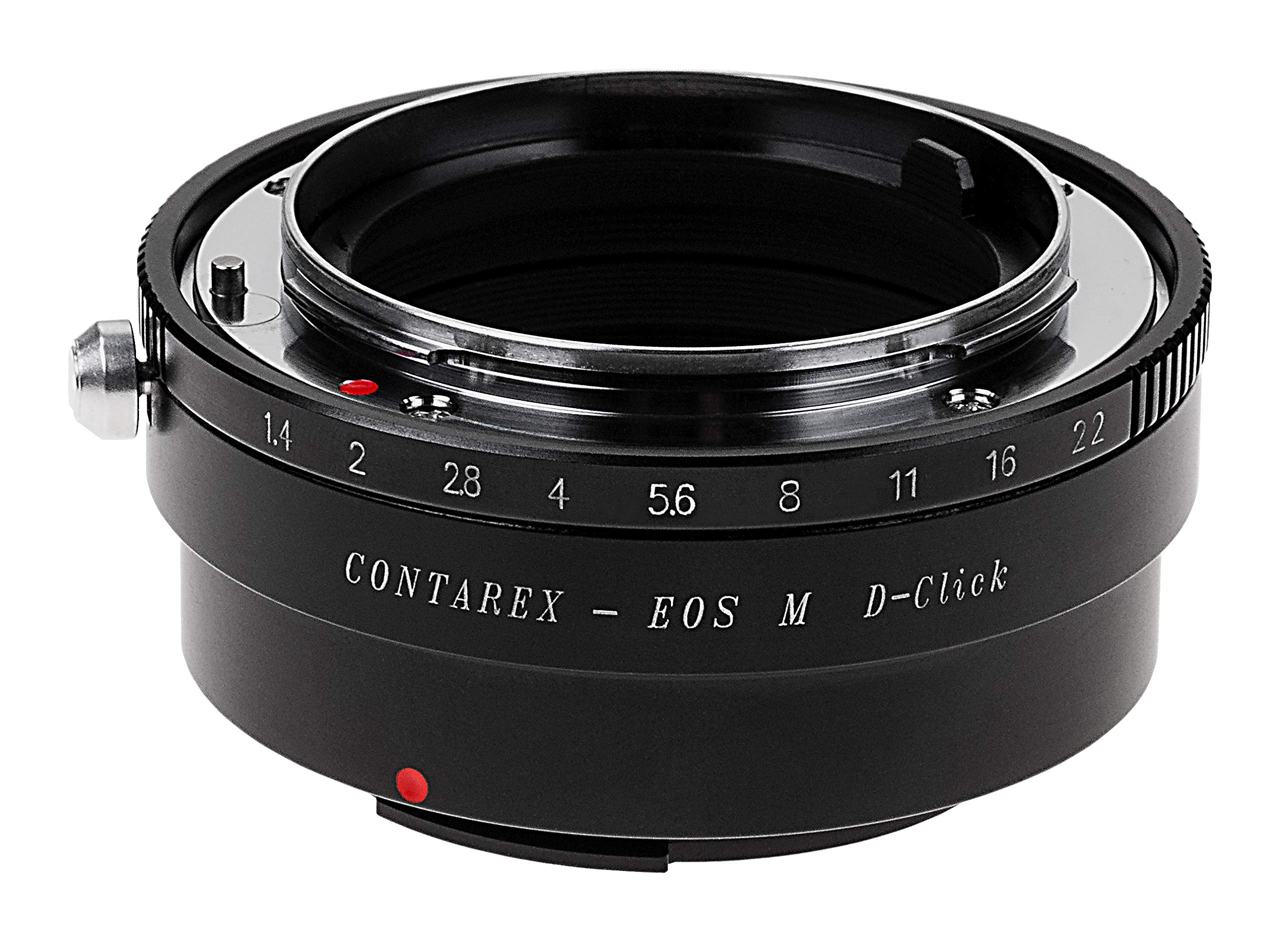 Fotodiox Pro Lens Mount Adapter, Contarex Lens (CRX-Mount) to Canon EOS M (EF-m) Mount Mirrorless Camera Adapter with Declicked Aperture Control Dial