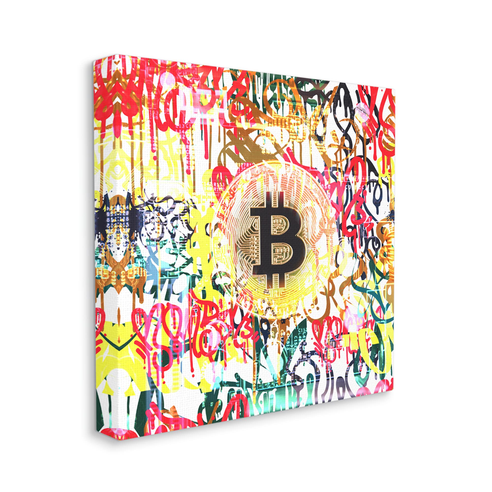 Amazon.com: Stupell Industries Urban Graffiti Bitcoin Symbol Canvas Wall  Art, Design by Irena Orlov : Baby