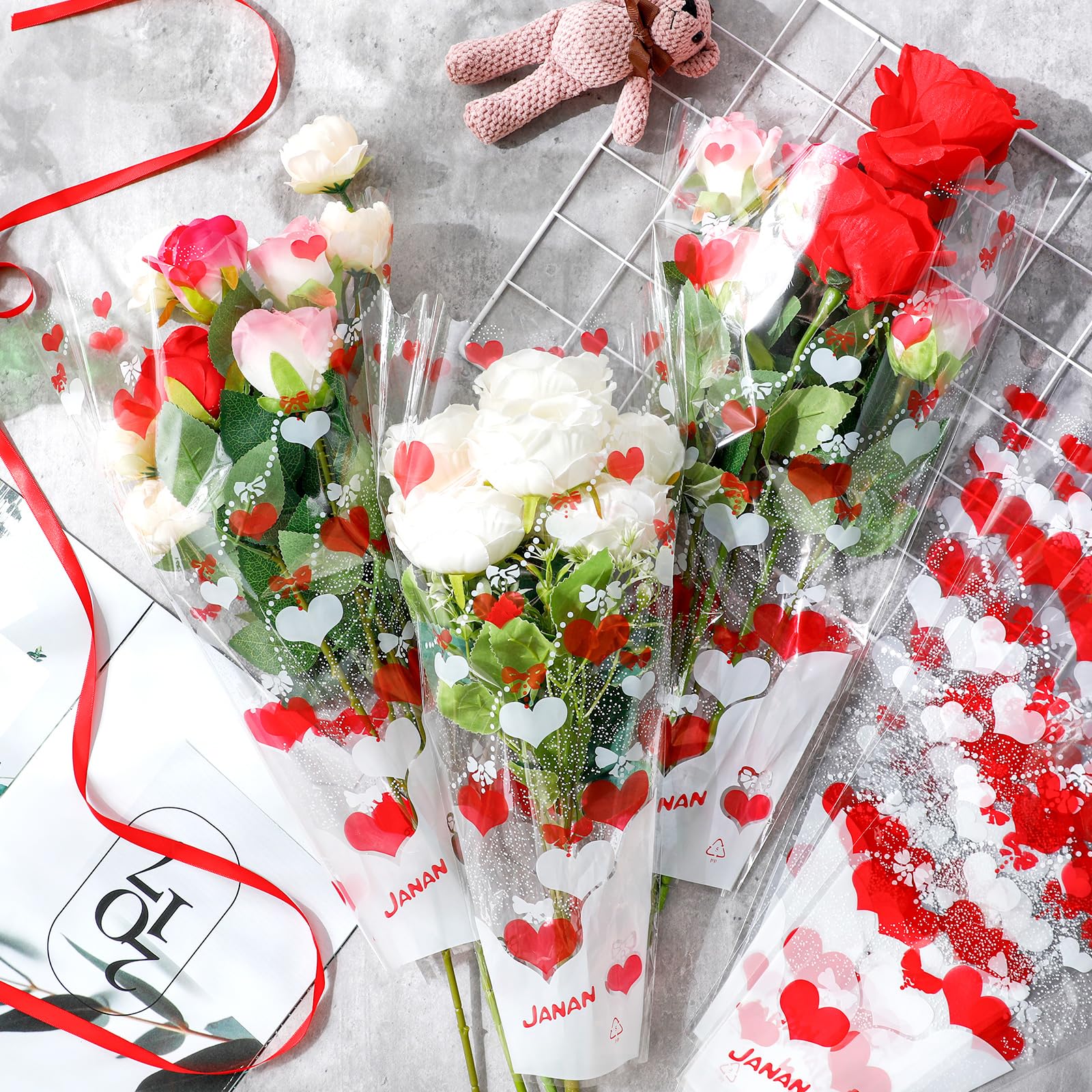 Single Rose In Cellophane