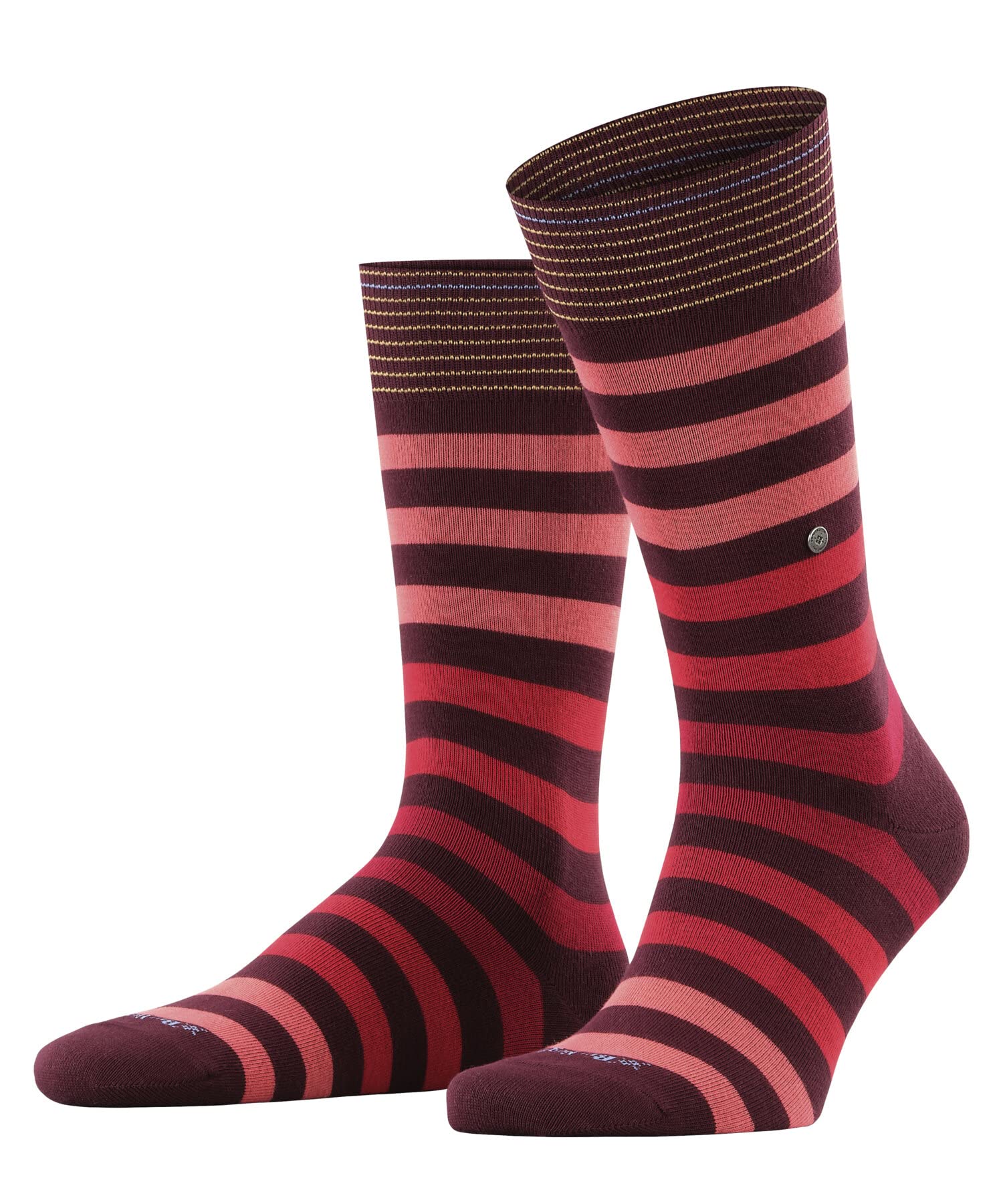 Burlington Men's Red Coralred 8006 Blackpool M So Cotton Patterned 1 Pair Socks, 6.5-11
