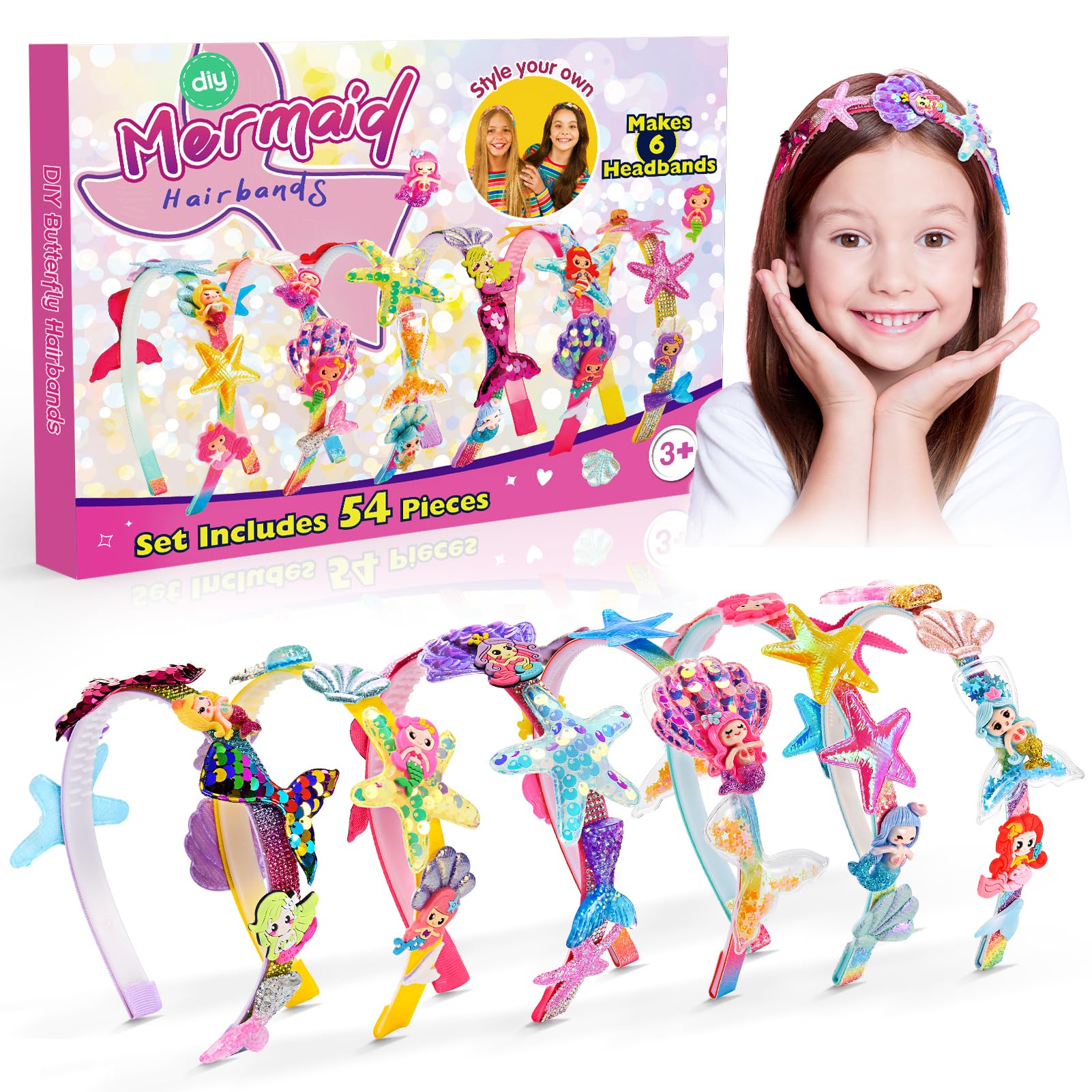 HappyKidsClub Giochi Bambina 4 5 6 7 8 9 10 Anni Femmina, Cerchietto Cerimonia Bambina Regalo Bambina 4 5 6 7 8 9 10 Anni Femmina Bambina 4-10 Anni Idee Regalo Lavoretti Creativi per Bambini