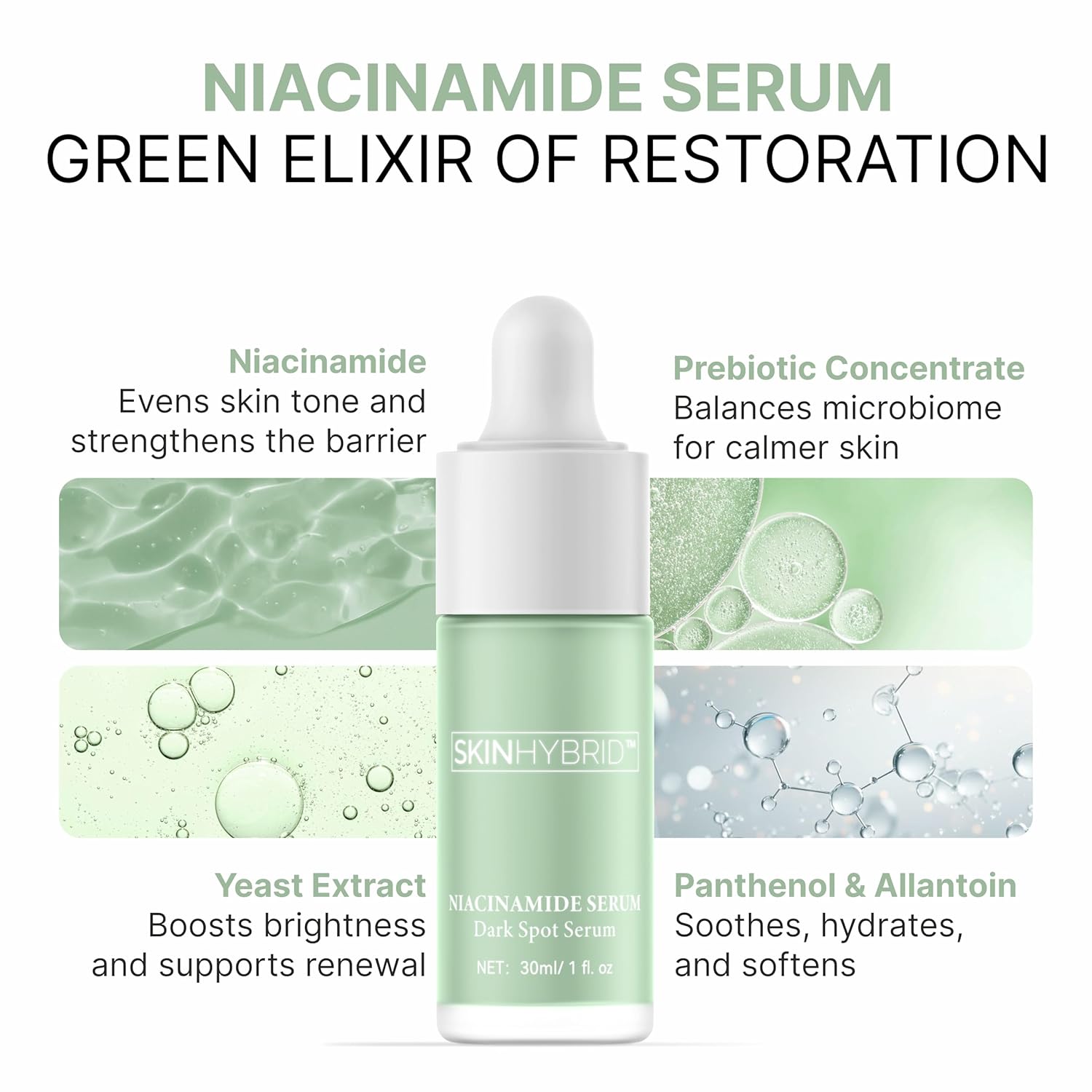 Dark Spot Serum | Ultra Gentle Niacinamide Serum for Face | Dark Spot Remover for face with Prebiotic Concentrate | Pore Minimizer for Face, Dark Spot Corrector & Redness Relief (30ml/1 oz) - Image 3