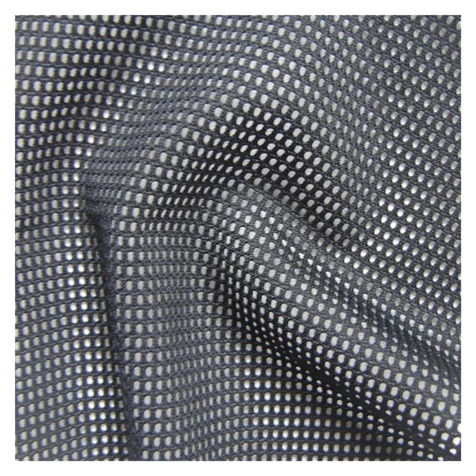 Breitmaschiger Netzstoff, Nähen Weiches Polyesternetz Niedrigelastisches Ripstop-Netzgewebe Mehrfarbig 90x150 cm | Black