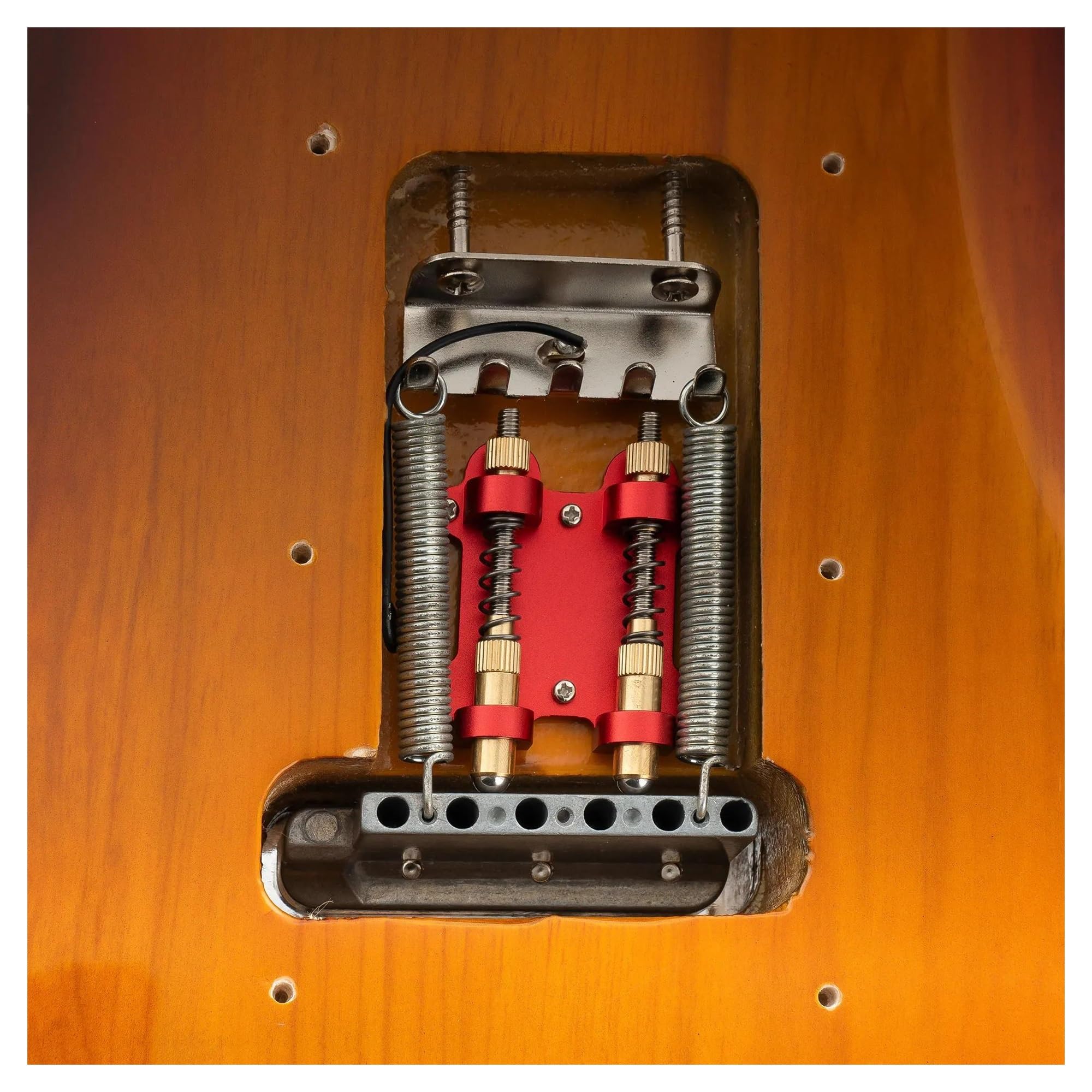 Puentes Y Estabilizadores De Trémolo Para Guitarra Eléctrica Accesorios Profesionales Coloridos Para Instrumentos | Puente de guitarra(Dual Red)