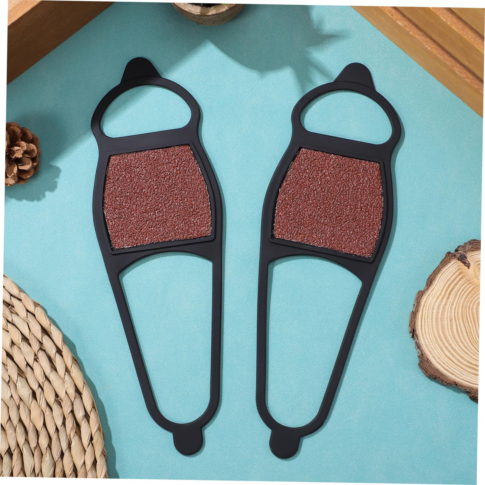 VANZACK Crampons Antidérapants Chaussures Hiver Caoutchouc Résistant Semelle Rugueuse Couverture Glisse pour Randonnée et Glace Unisexe et Compact