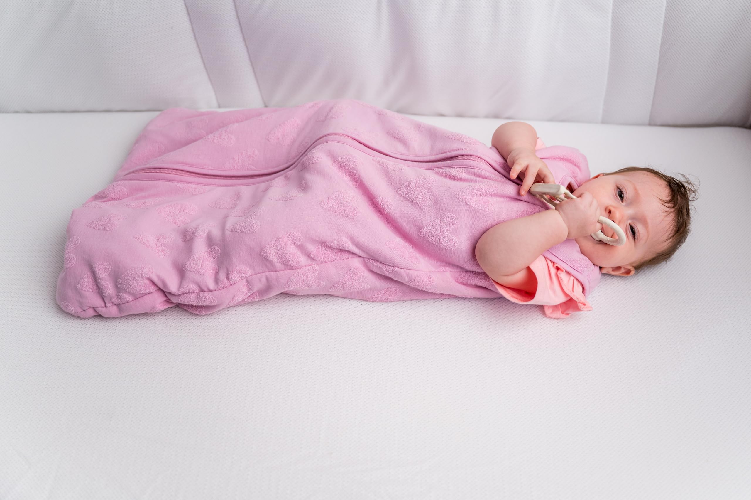 BabyBliss BlissSac Saco de Dormir para bebés 1.0 TOG - Algodón orgánico - de 0 a 36 Meses (Follow Your Heart, 6-18 Meses)