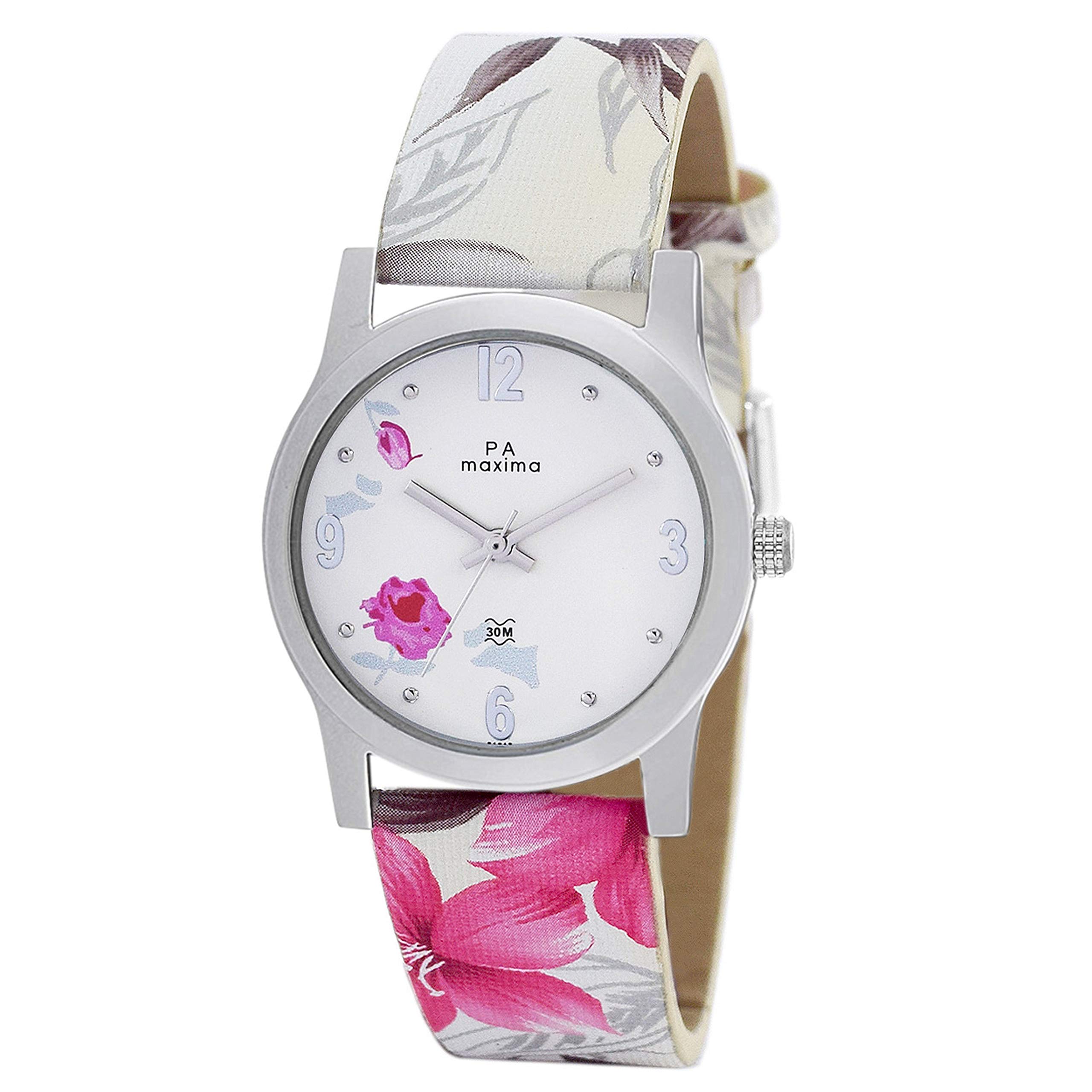 Maxima Leather Analog Multi-Colour Dial Women Watch-O-51610Lmli, White Band (B07JMRBT5L) Amazon Price History, Amazon Price Tracker