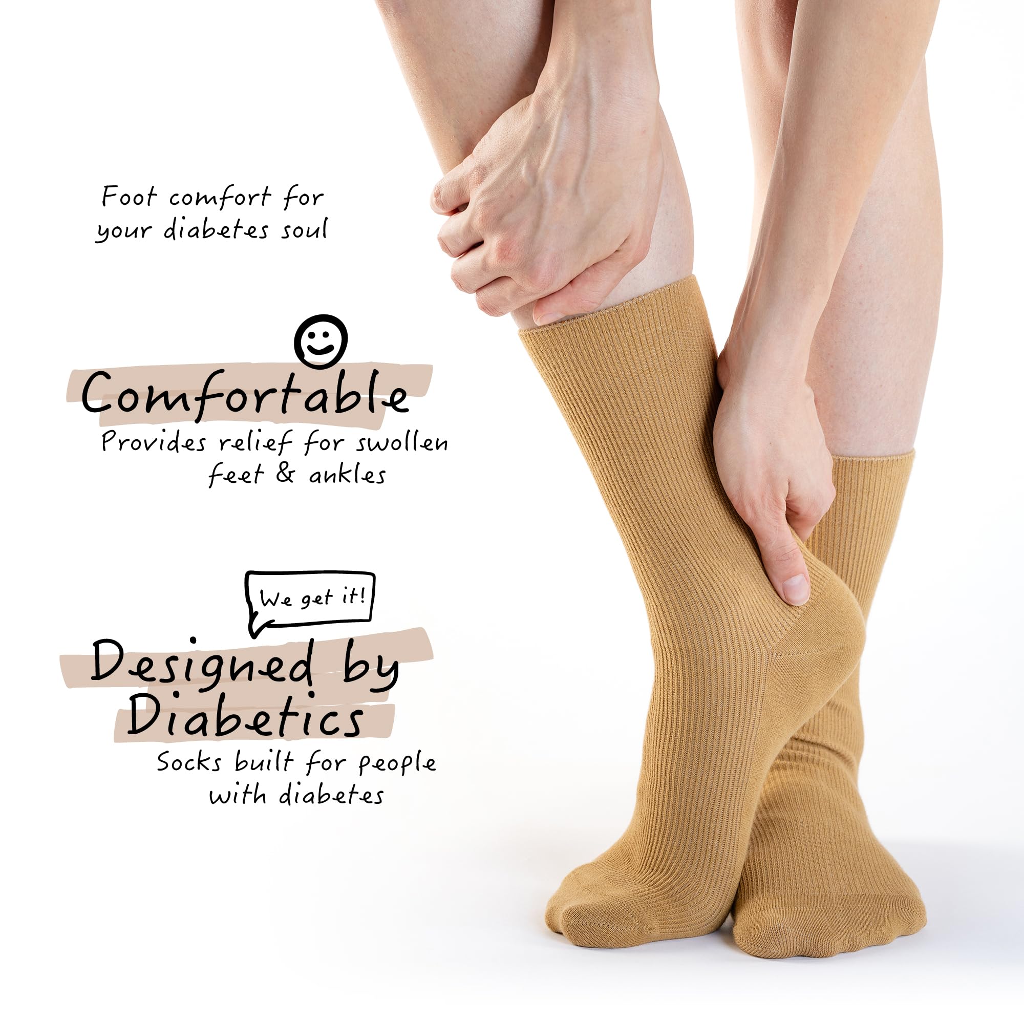 Not Just a Sock, Diabetic Socks for Men, One Size Fits All, Seamless Socks for Women - Image 2
