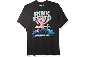 Unisex Adult Standard Pink Floyd "Dark Side of the Moon" Blacklight Print T-Shirt