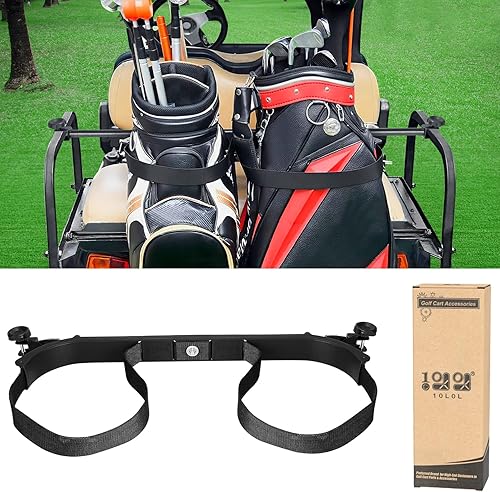 10L0L Accesorio mejorado para bolsa de golf, soporte ajustable para bolsa de carrito trasero para Yamaha, EZGO y Club Car, no requiere