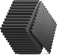 Vista 10 de Tapete de Gimnasio en Casa, Tapete de Ejercicio de Rompecabezas, Baldosas de Espuma EVA Entrelazadas para Equipos de Entrenamiento en Casa y Áreas