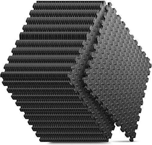 Tapete de espuma EVA, estilo rompecabezas, baldosas conectables, para equipo de entrenamiento en casa y áreas de juego infantil, 24 x 24 x  pulgadas