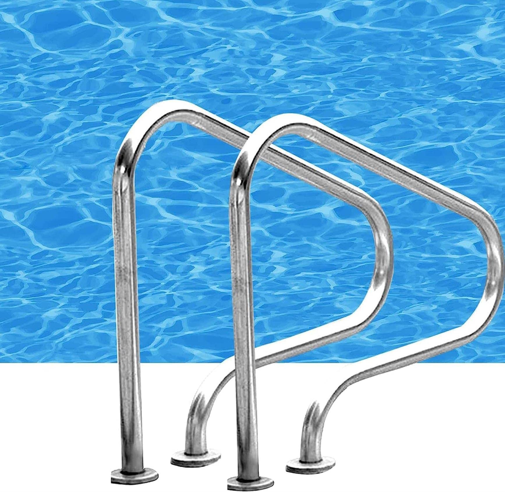 Main courante de piscine CNPRAZ : évitez les glissades avec ce kit inox 113 kg