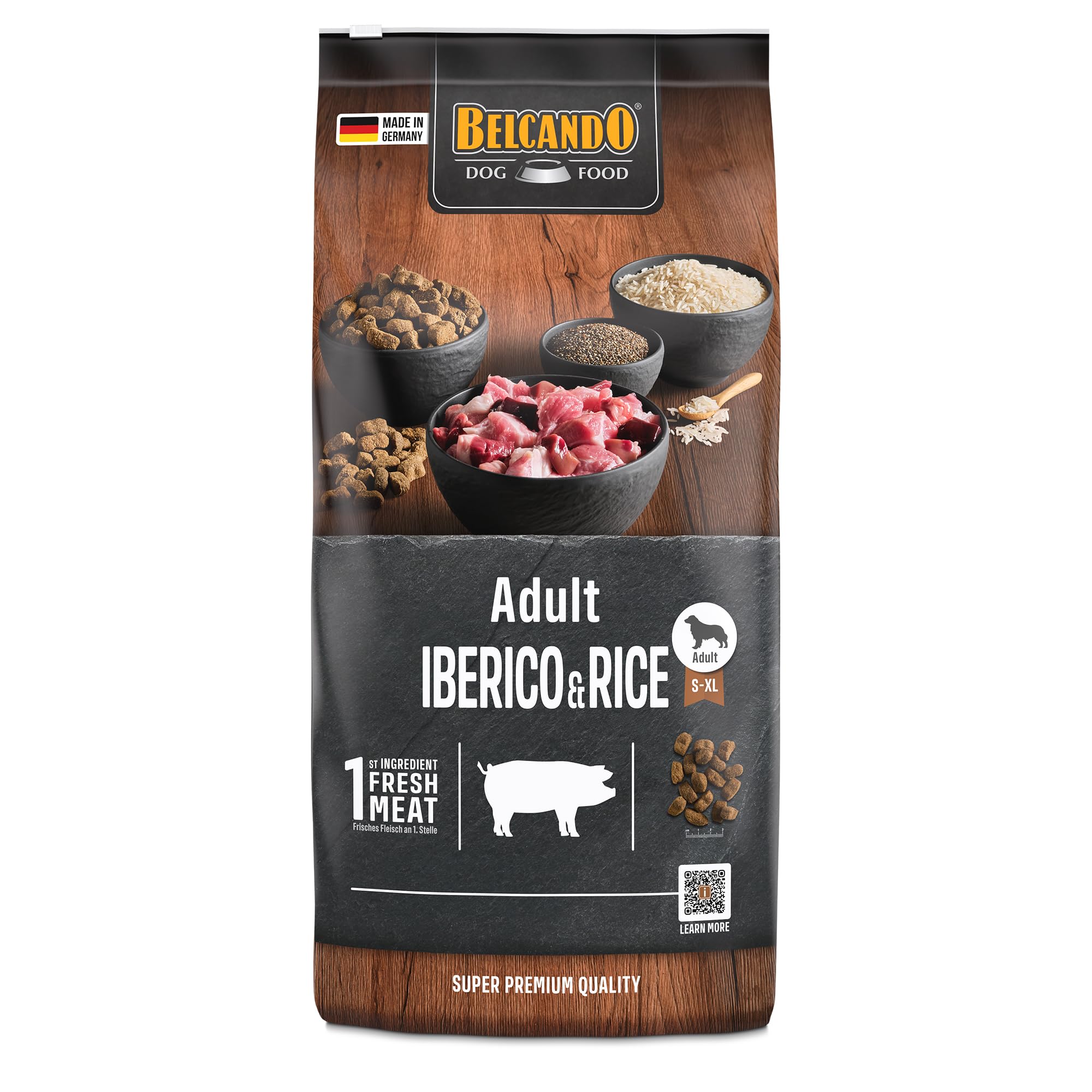 Belcando Adult Ibérico & Rice [12,5 kg] Alimento para Perros | Comida Seca para Perros | Alimento Completo para Perros Adultos de Todas Las Razas a Partir de 1 año