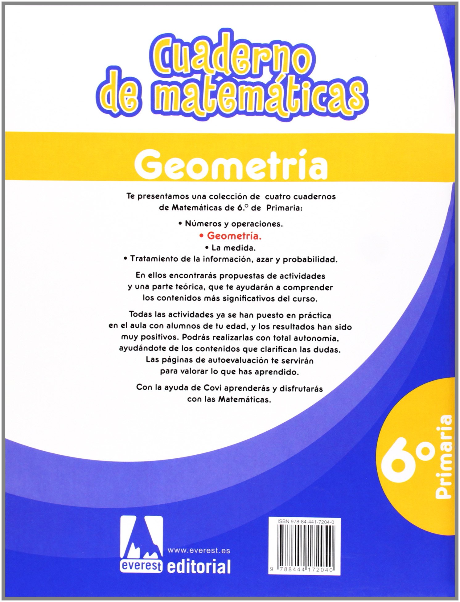 Cuaderno de Matemáticas. 6º Primaria. Geometría (Cuadernos de matemáticas primaria) - 9788444172040