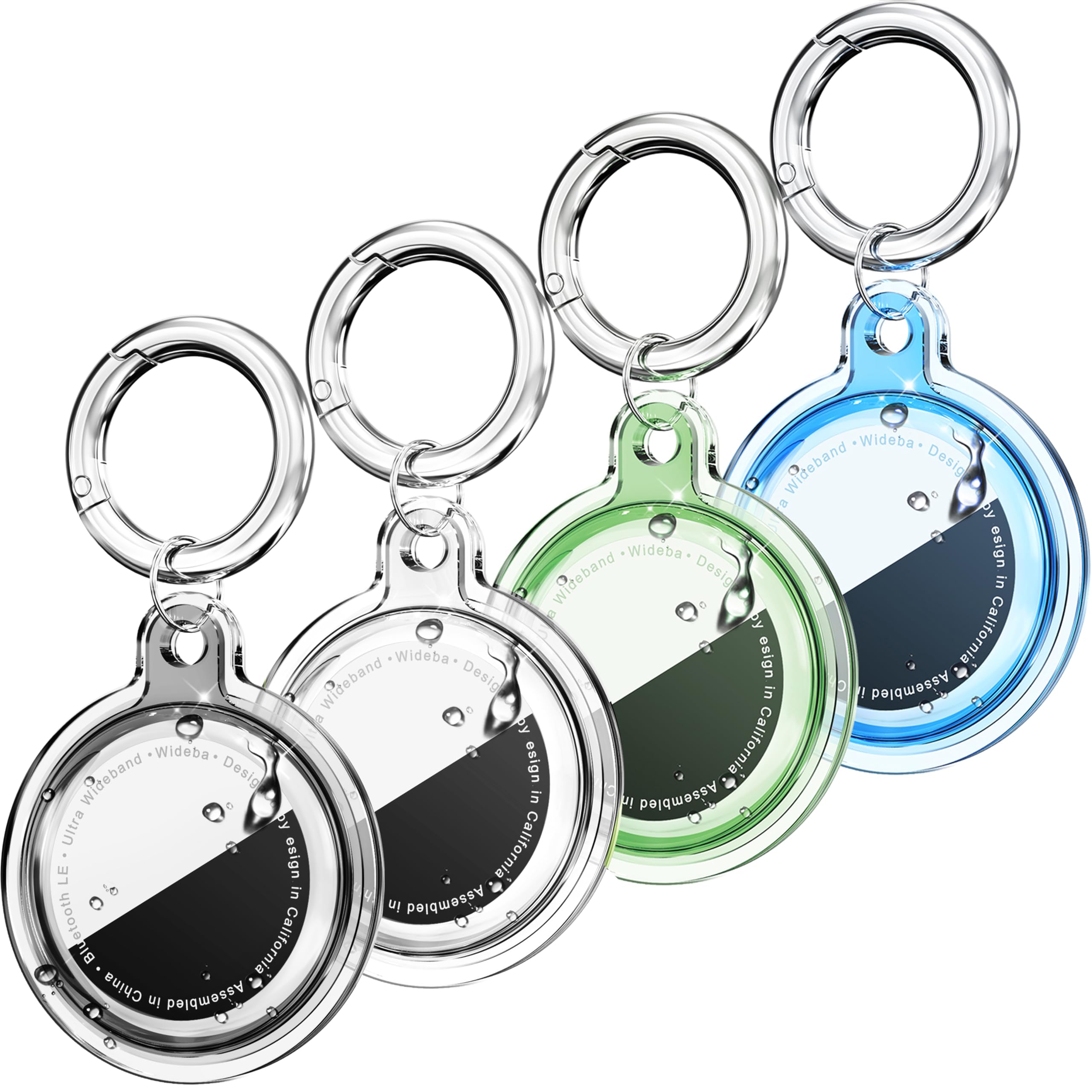 Galafoki for AirTags Holder 2nd 2026 &amp; 1st 2021-Black+White+Green+Blue