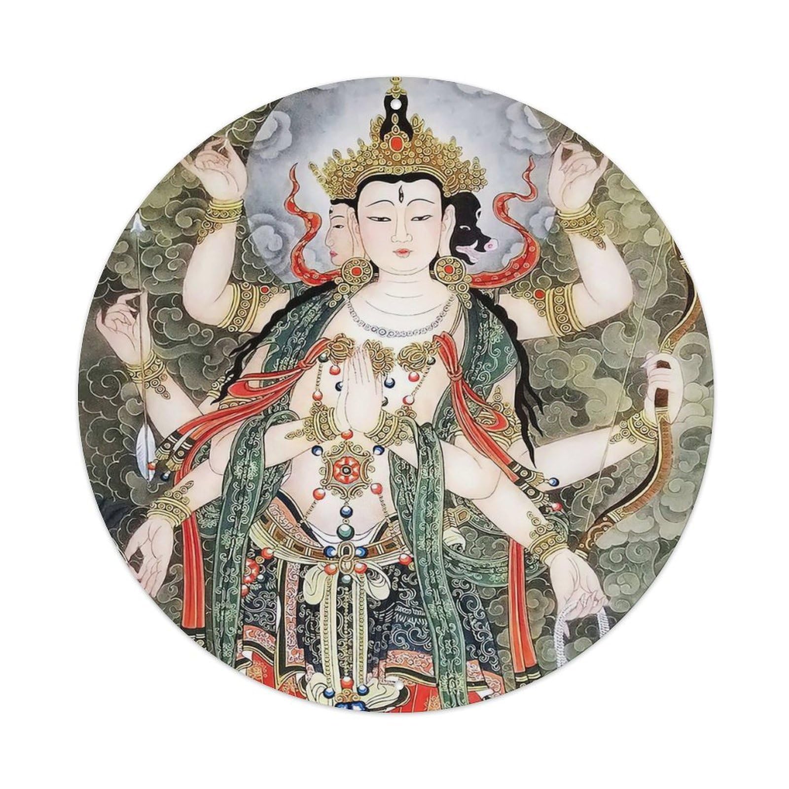 Vintage Buddha Thangka Aspiration Metal Tin Sign