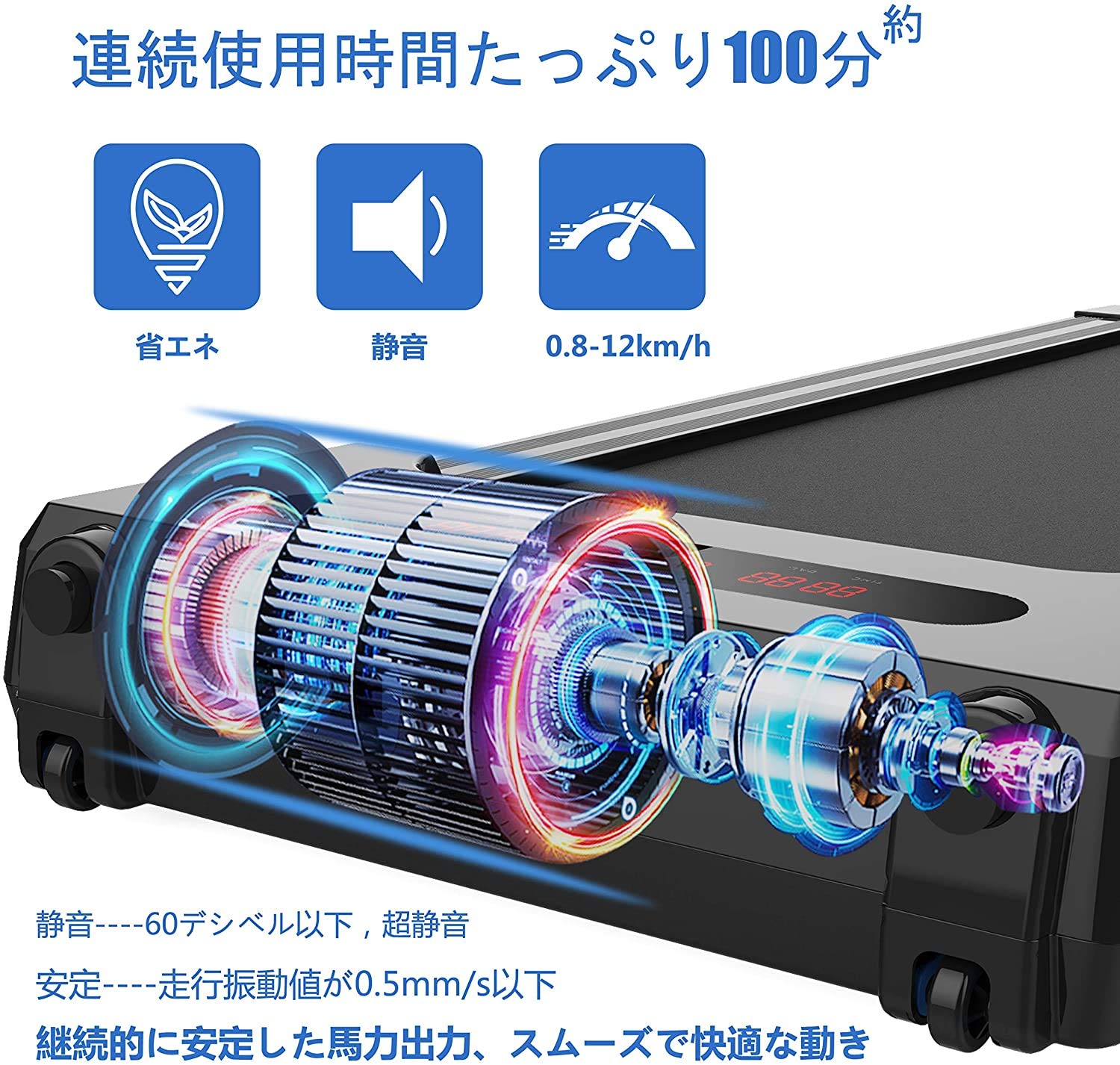 Amazon | 電動ルームランナー 家庭用 トレーニングマシン 折り畳み