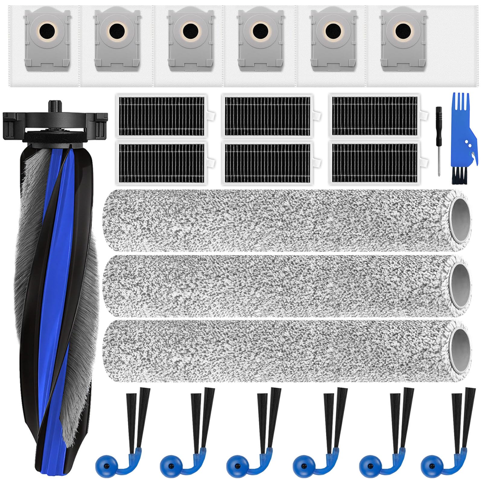 24 Pcs Accessories for ECOVACS DEEBOT T90 Pro Omni Vacuum Cleaner